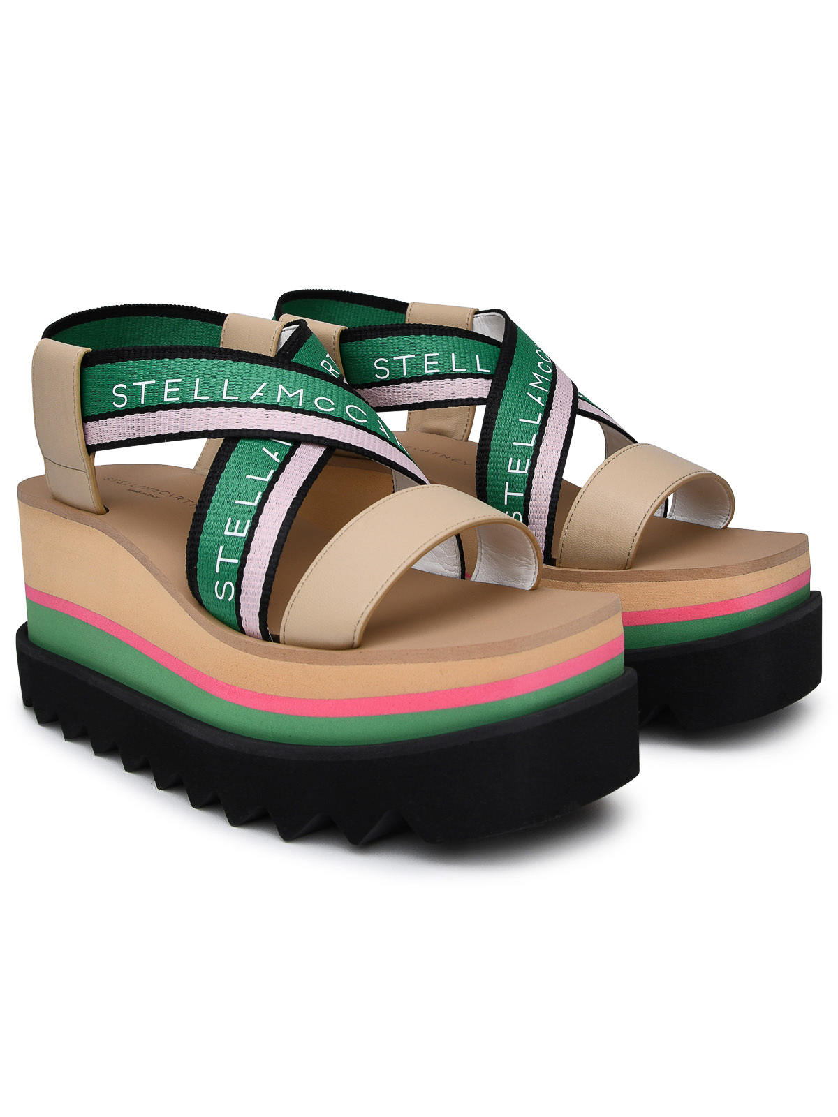 関税*送料込★STELLA MCCARTNEY★マルチカラー 厚底サンダル Stella Mccartney サンダル - マルチカラー | 810161E000153529