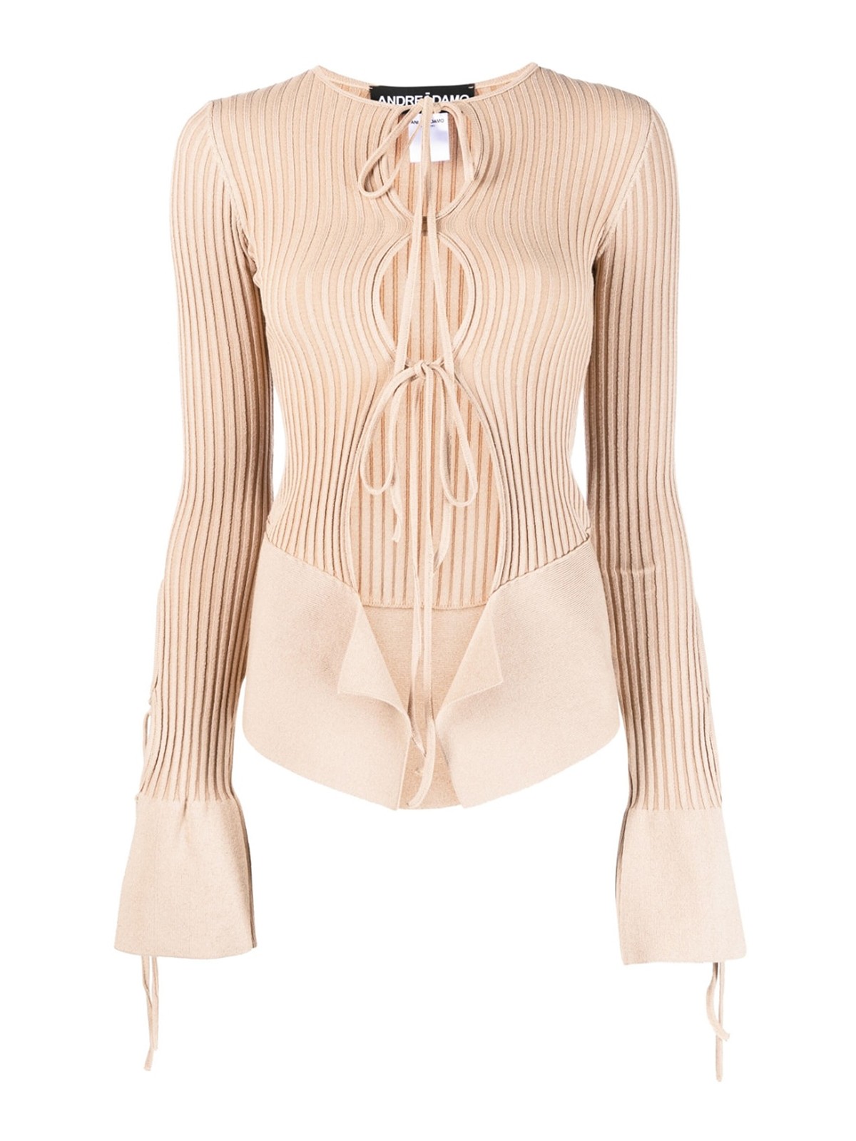 Shop Andreädamo Cárdigan - Color Carne Y Neutral In Nude & Neutrals
