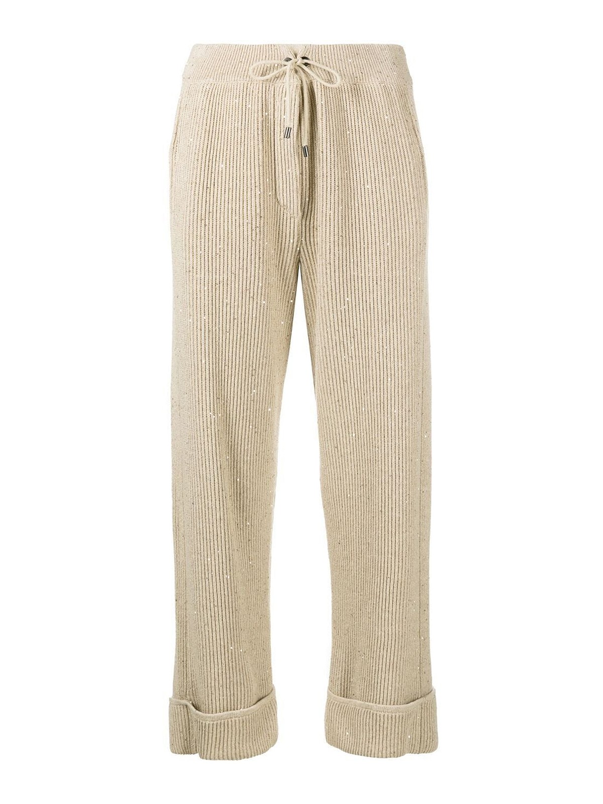 Pantalon En Cuir Vert Brunello Cucinelli Femme - Taille IT 40 (US 4) - Cuir 100%, Coupe Droite, Style Chic Italien