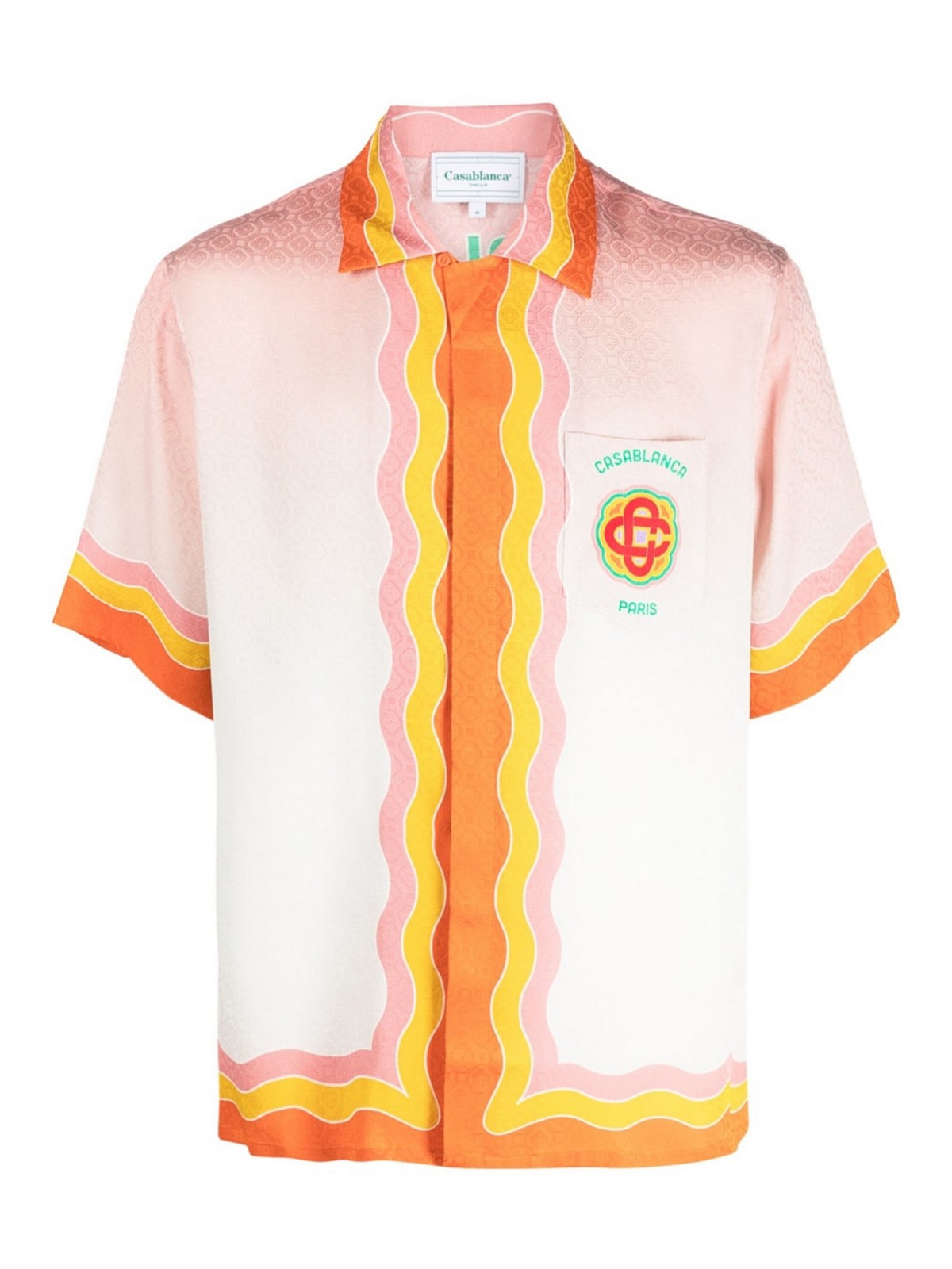 Crew necks Casablanca - Rainbow monogram silk shirt - MS23SH00311