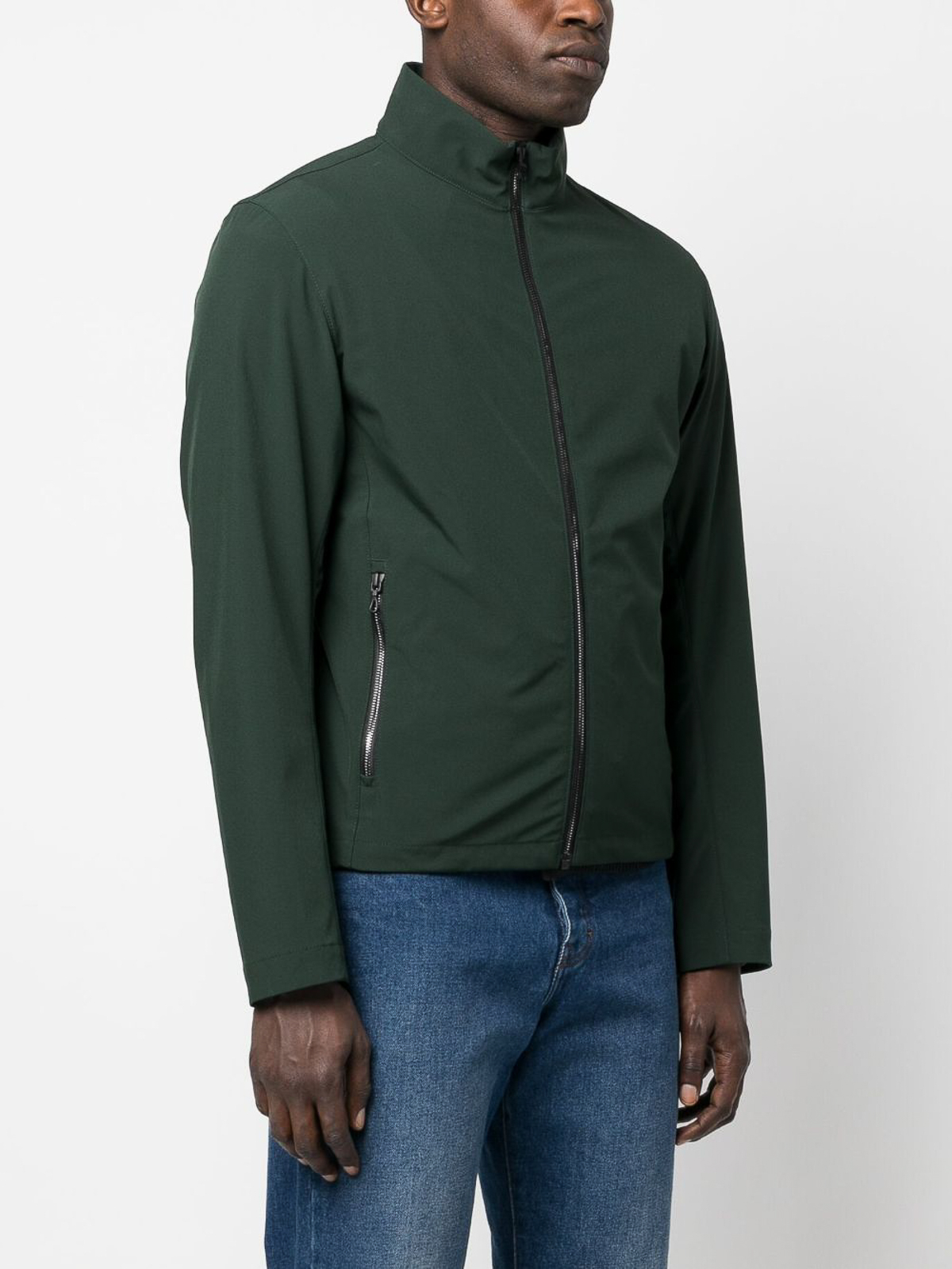 Shop Colmar Originals Softshell Zip-up Jacket In Dark Green