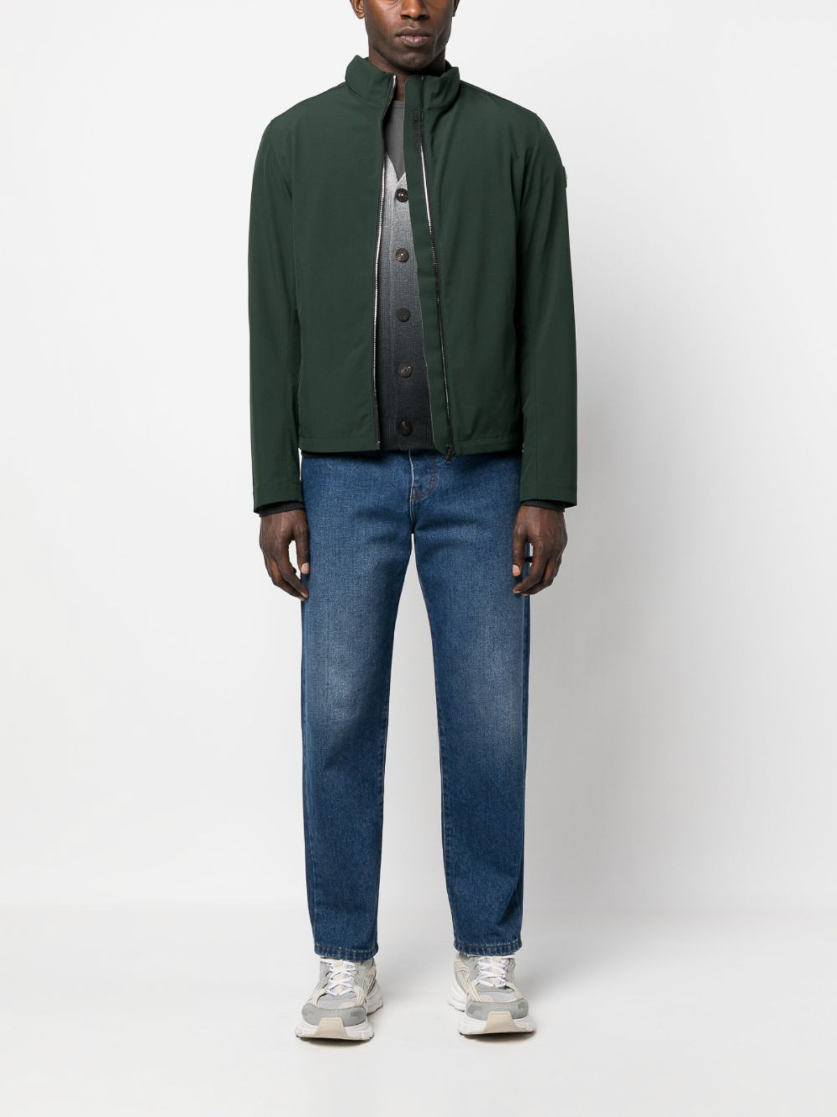 Shop Colmar Originals Softshell Zip-up Jacket In Dark Green