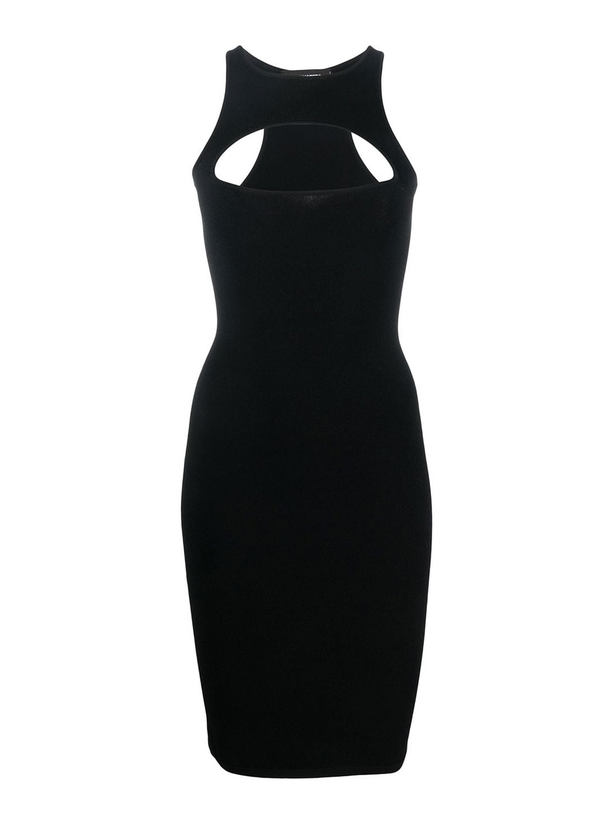 Shop Dsquared2 Cut-out Knitted Dress In Black