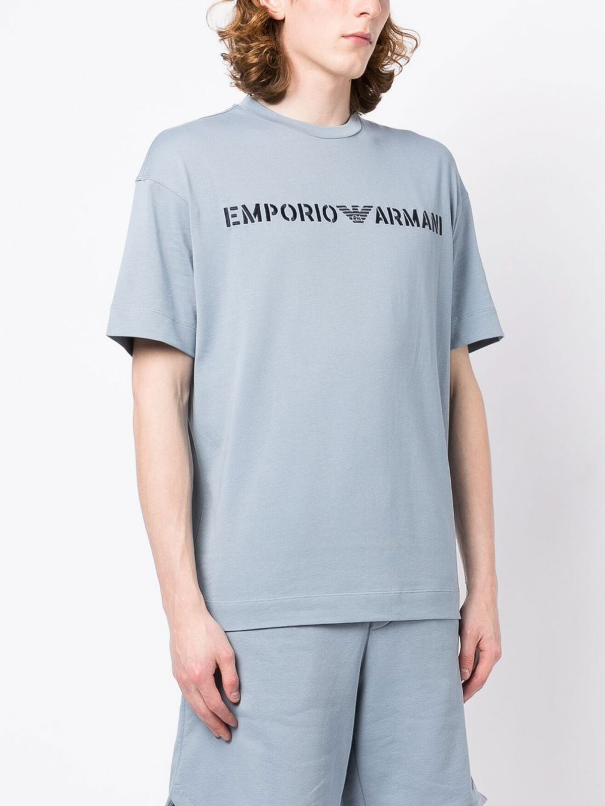 Printed cotton shirt by Emporio Armani