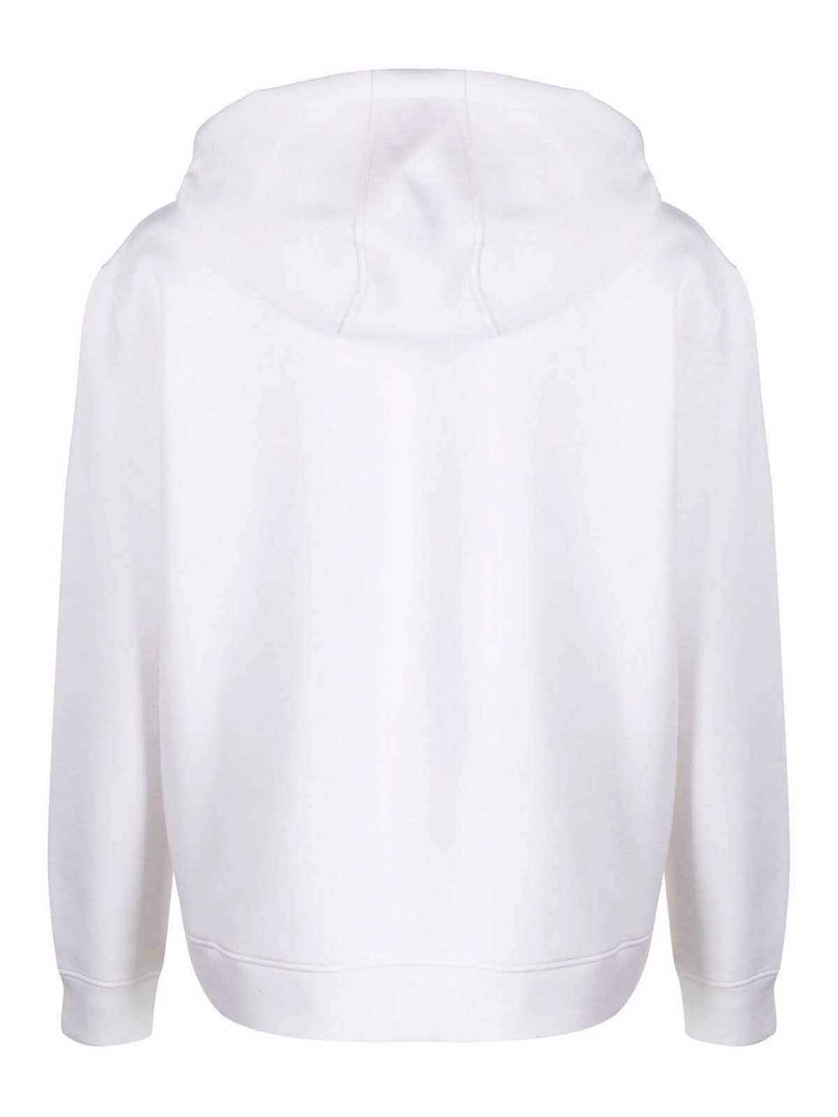 Ferrari logo-print long-sleeve hoodie - White