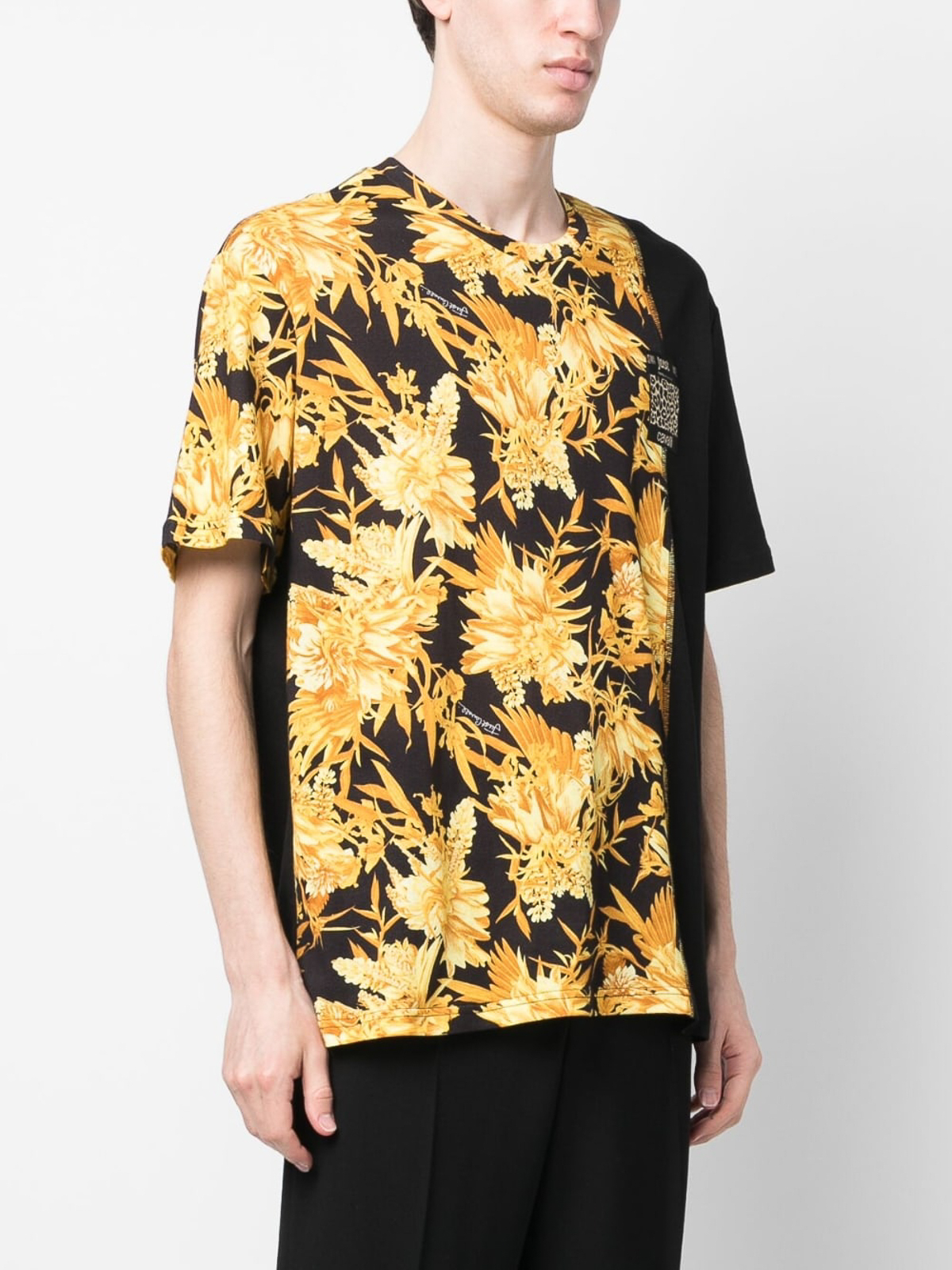 Just Cavalli Floral-print t-shirt - Black - Men|74OBH6R4JS195G89