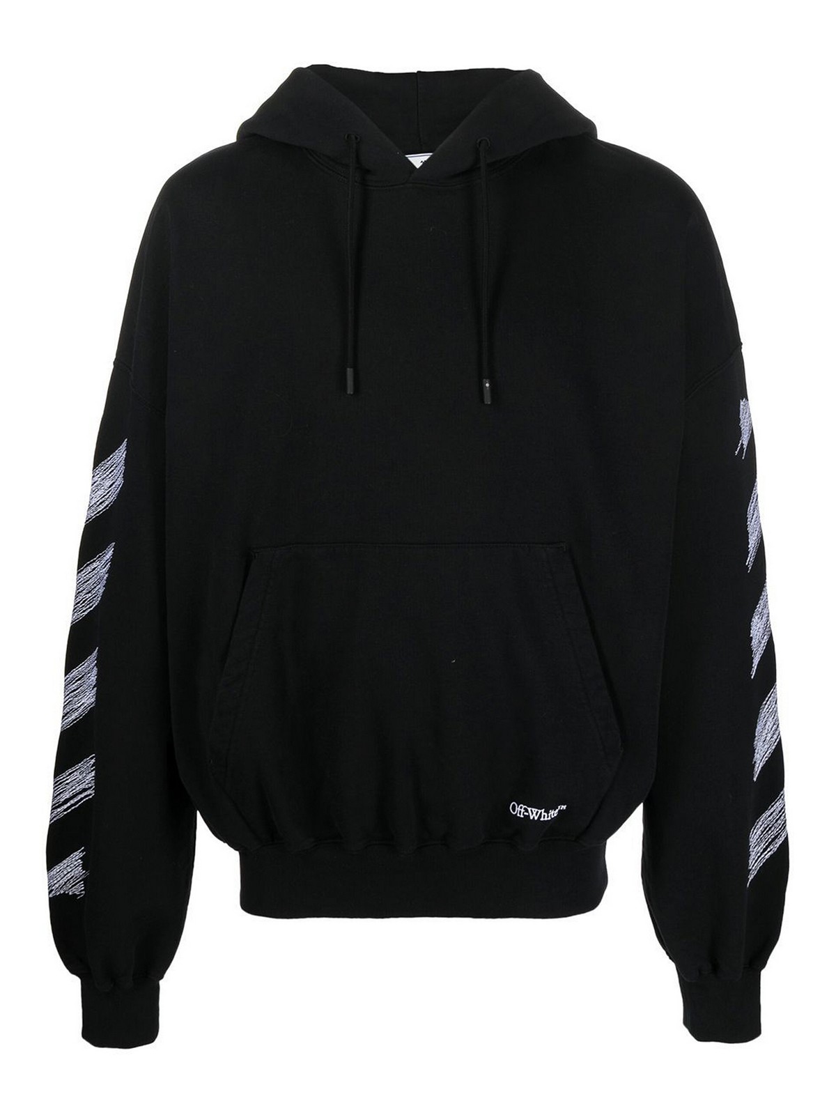Off-White Diag-stripe embroidered jumper - Black