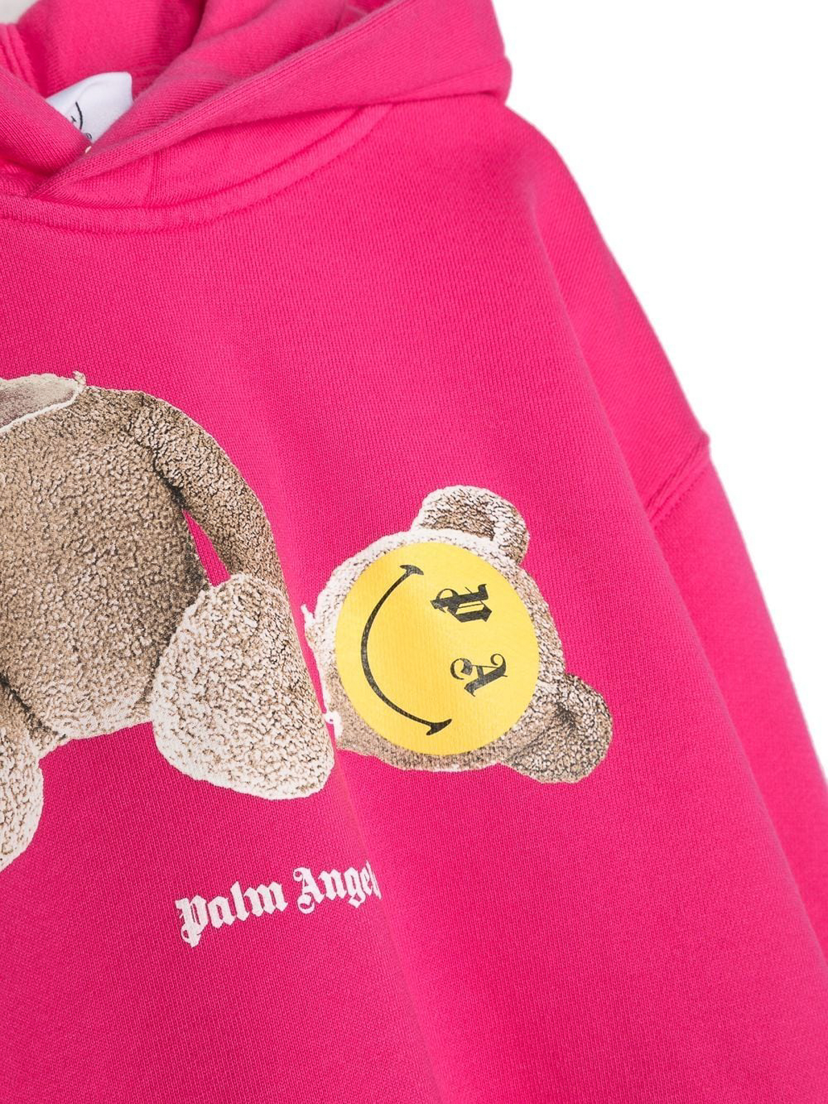 Palm Angels Smiley teddy-bear print hoodie