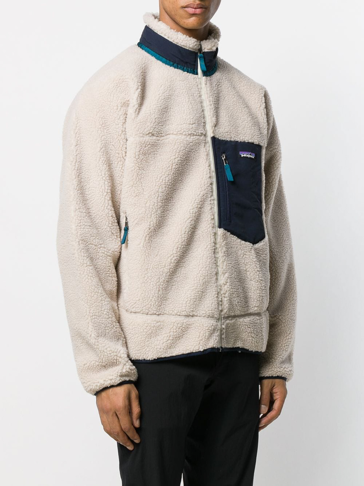 Patagonia Beige zip-up shearling jacket - Beige|23056NATNATURAL