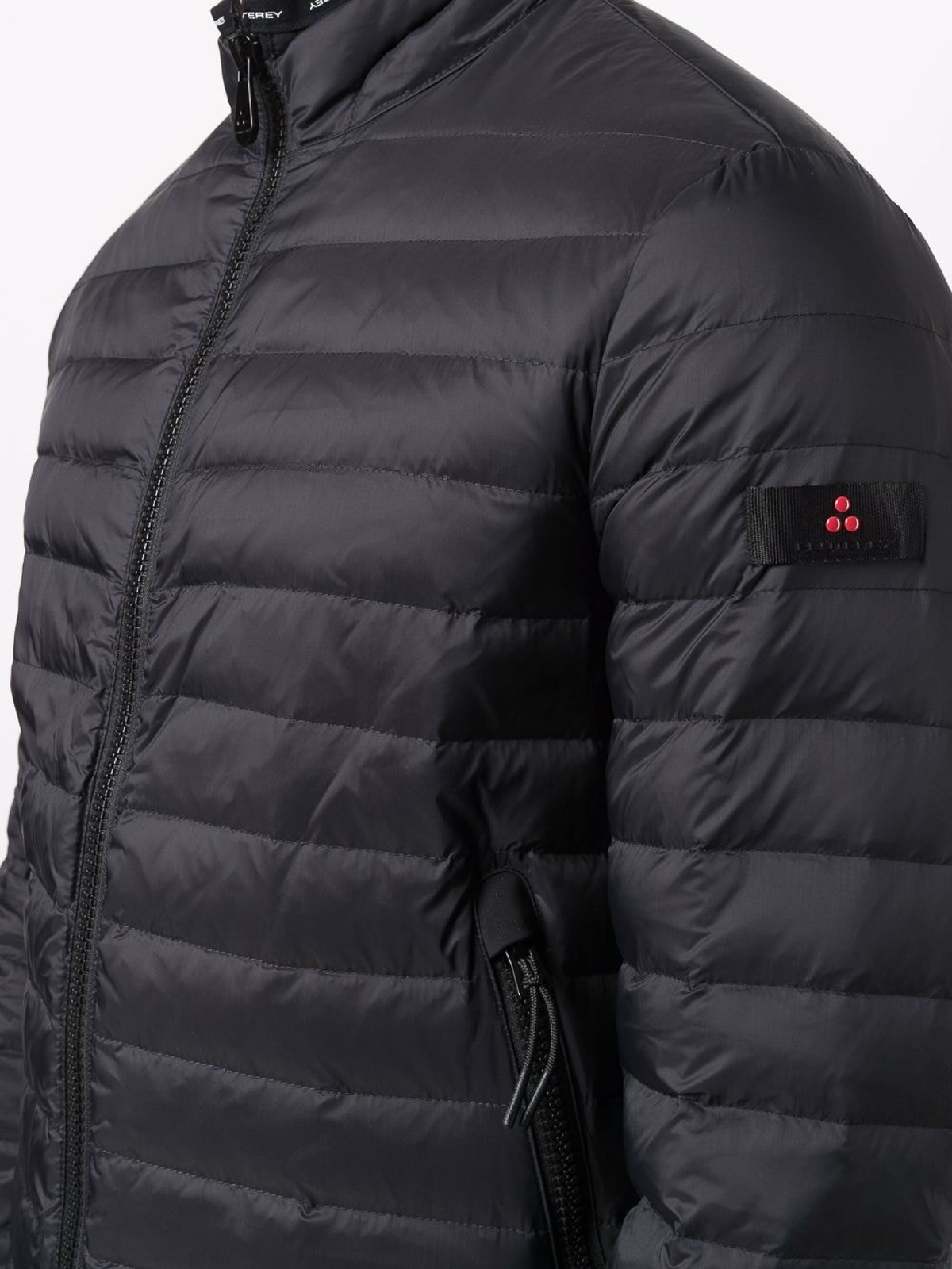 Peuterey logo-patch padded down coat - Black