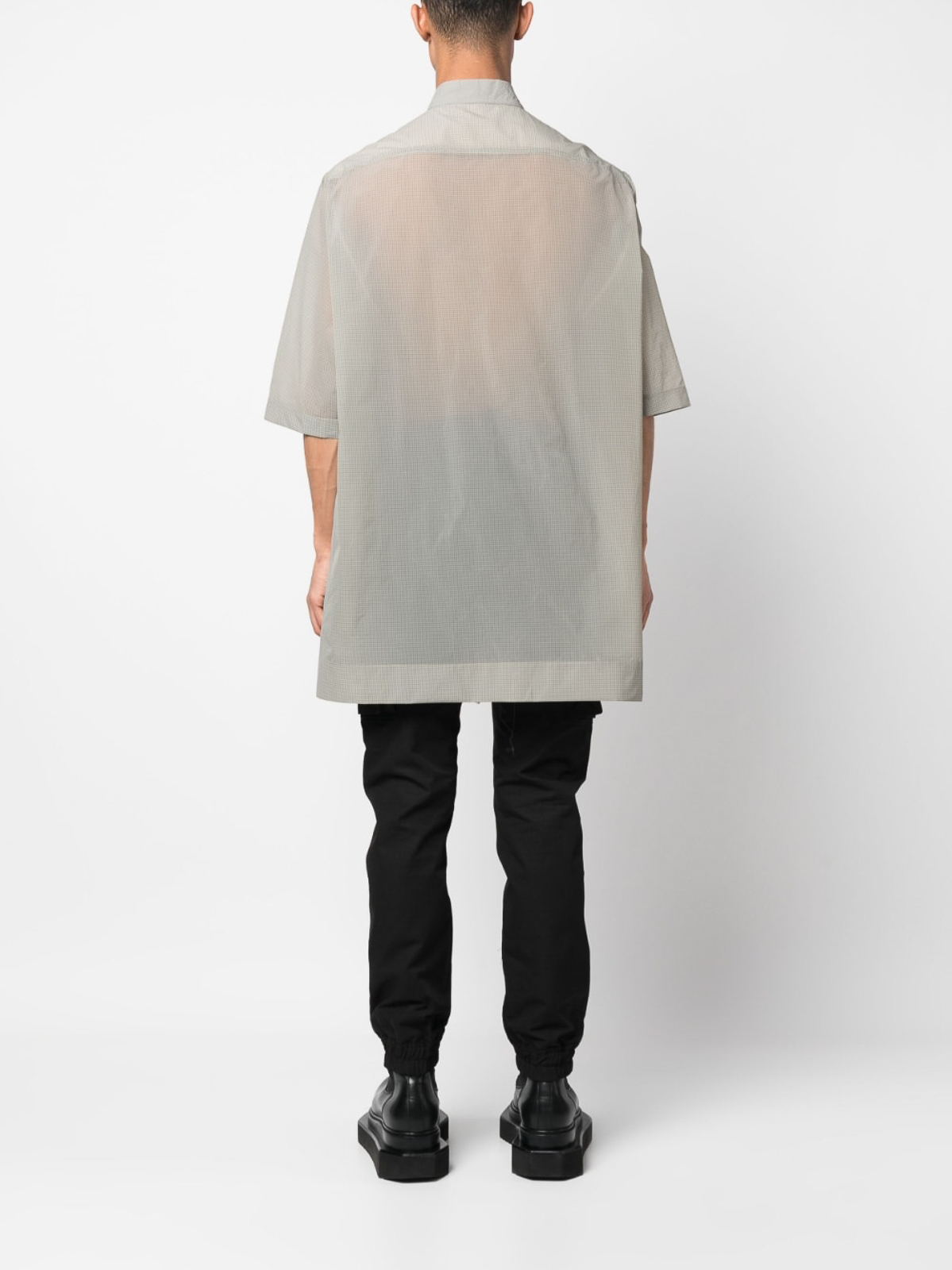 Shirts Rick Owens - Semi-sheer short-sleeve shirt - RR01C4712RG08