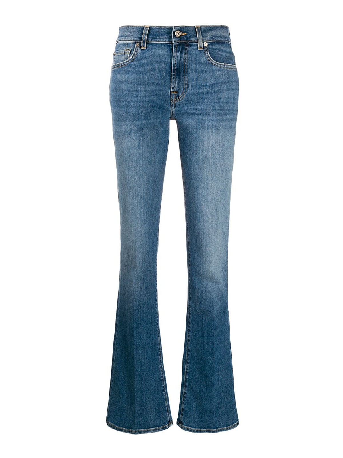 Straight leg Seven - blue cotton blend flared style jeans - JSWB44A0NTLIGHTBLUE
