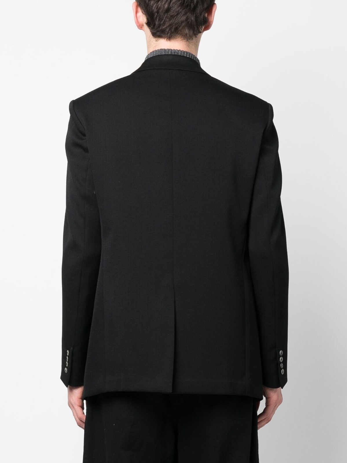 Shop Lanvin Single-breasted Wool Blazer In Black
