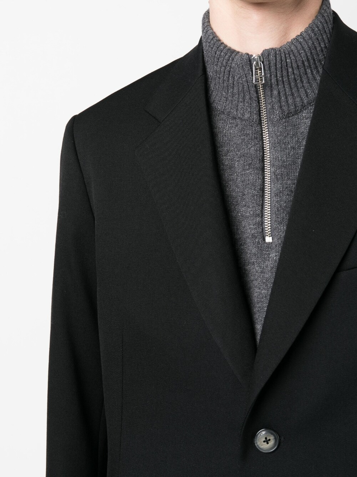 Shop Lanvin Single-breasted Wool Blazer In Black