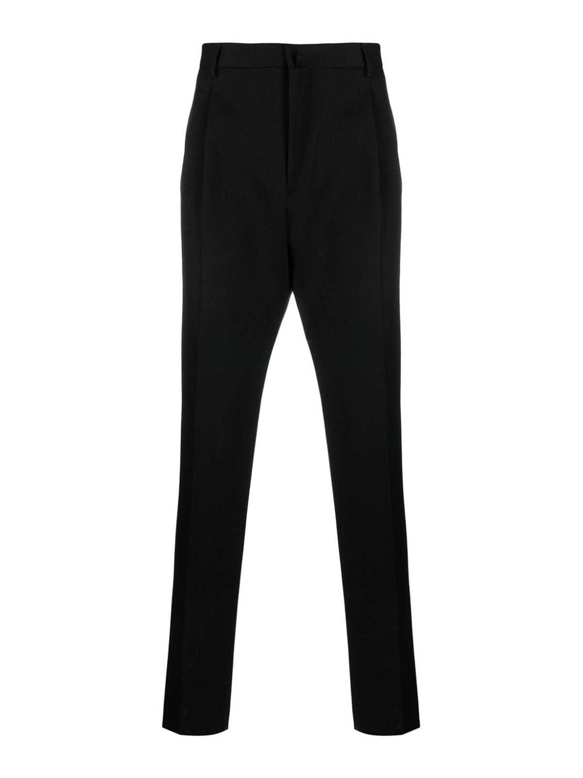 Lanvin Straight-leg Tailored Wool Trousers In Black