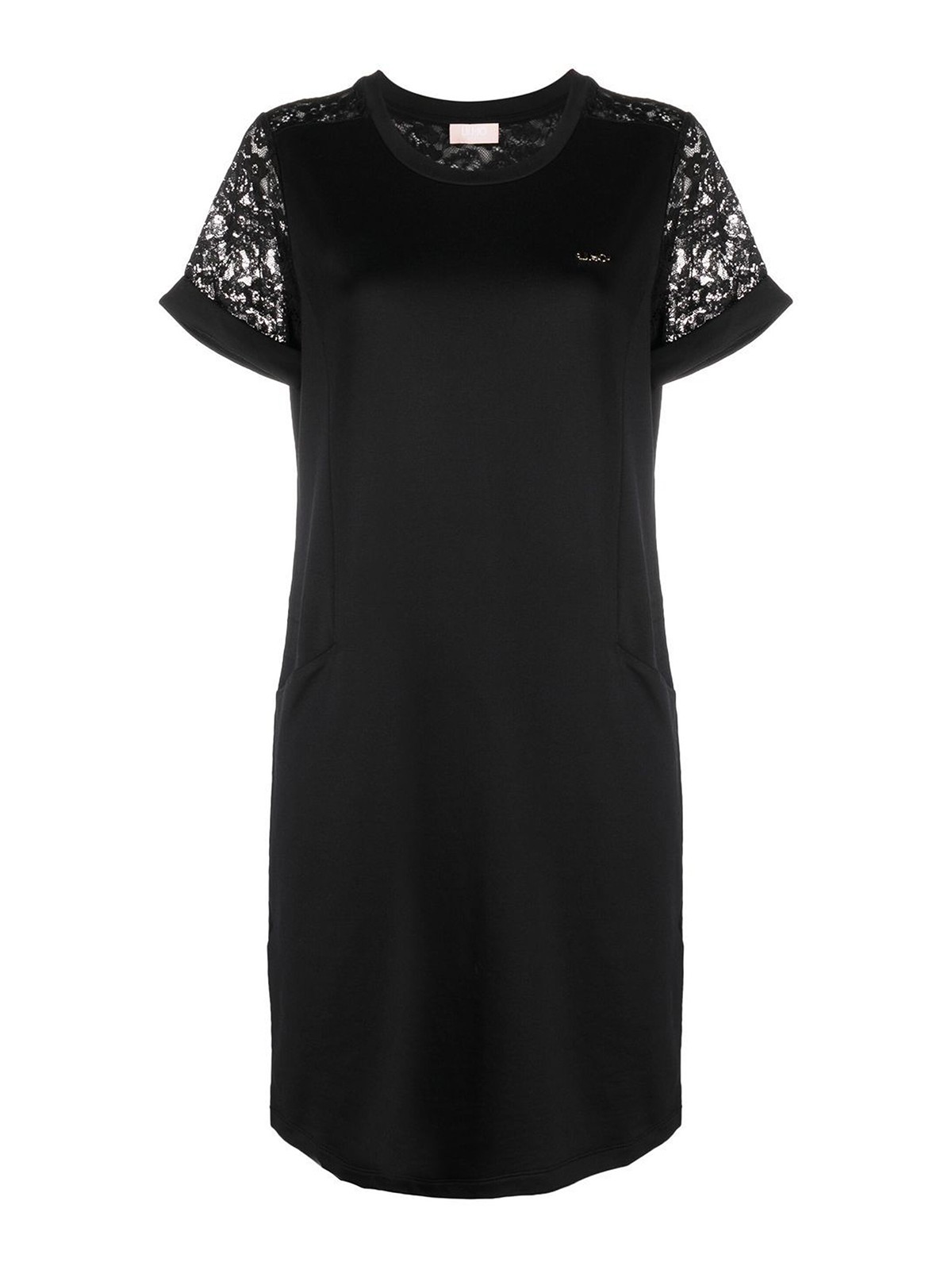 Liu Jo Lace-panelling mini dress - Black - Women|TA3012F086922222 Liu Jo Lace-panelling mini dress - Black - Women|TA3012F086922222
