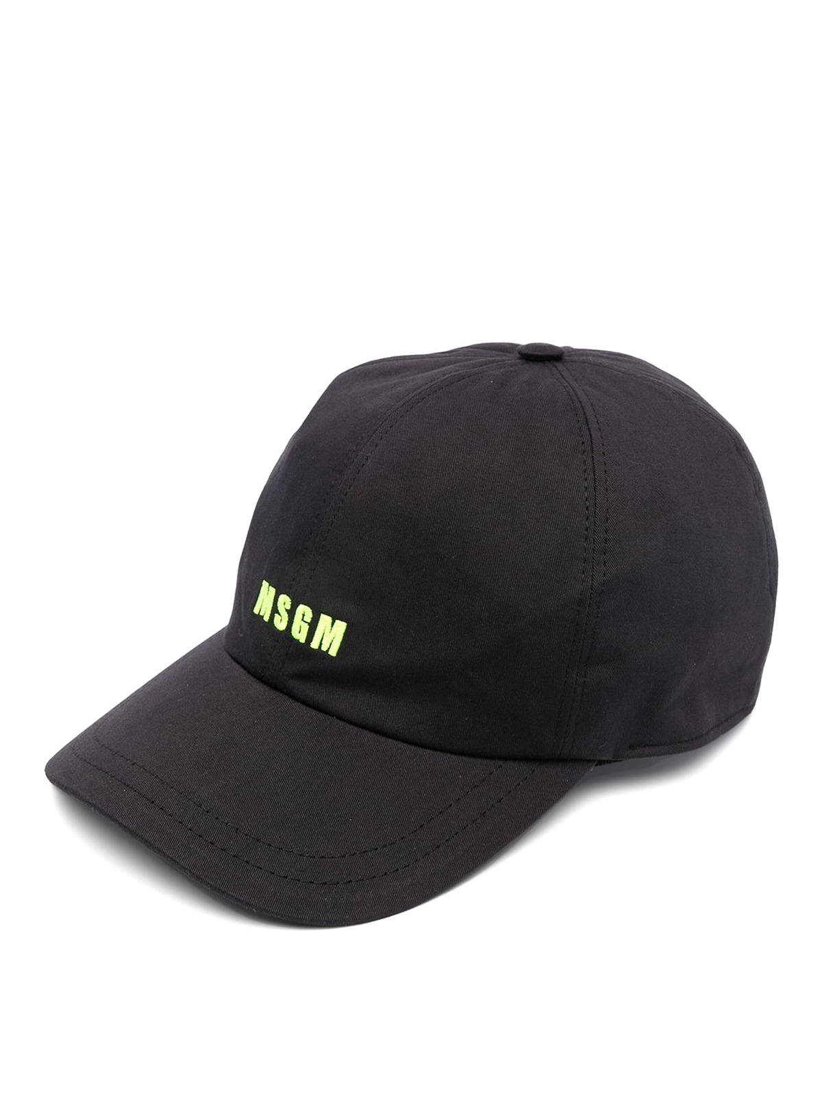 Shop Msgm Logo-embroidered Baseball Cap In Black