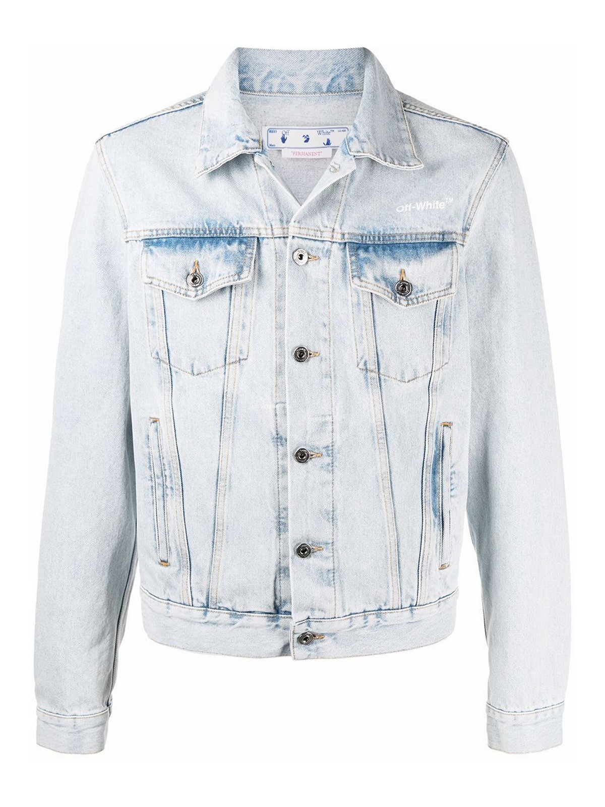 Balmain Ribbed Bleached Denim Jacket - Grey