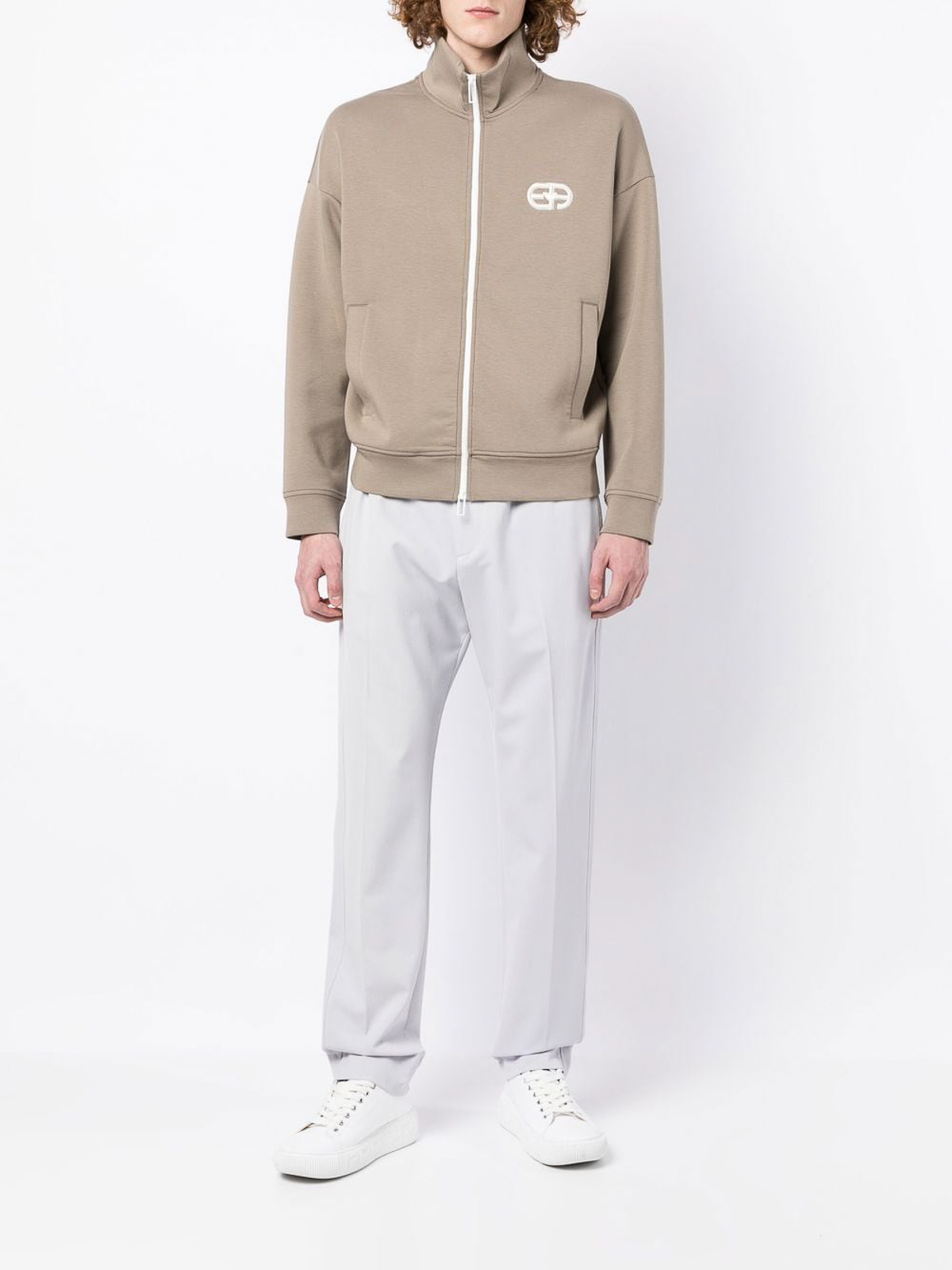 パーカー・フーディ EMPORIO ARMANI Men Sweater 6L1MB1 1JHSZ0137 BEIGE $625 Emporio Armani Men's Beige Pullover Hoodie Sweater
