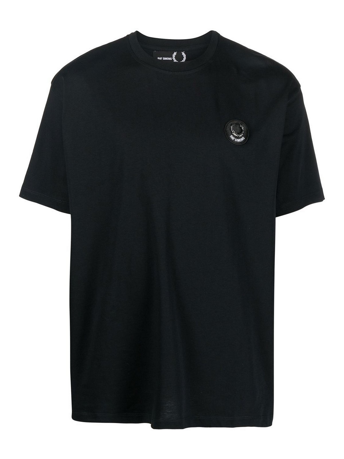 Shop Fred Perry Logo-patch Short-sleeved T-shirt In Black