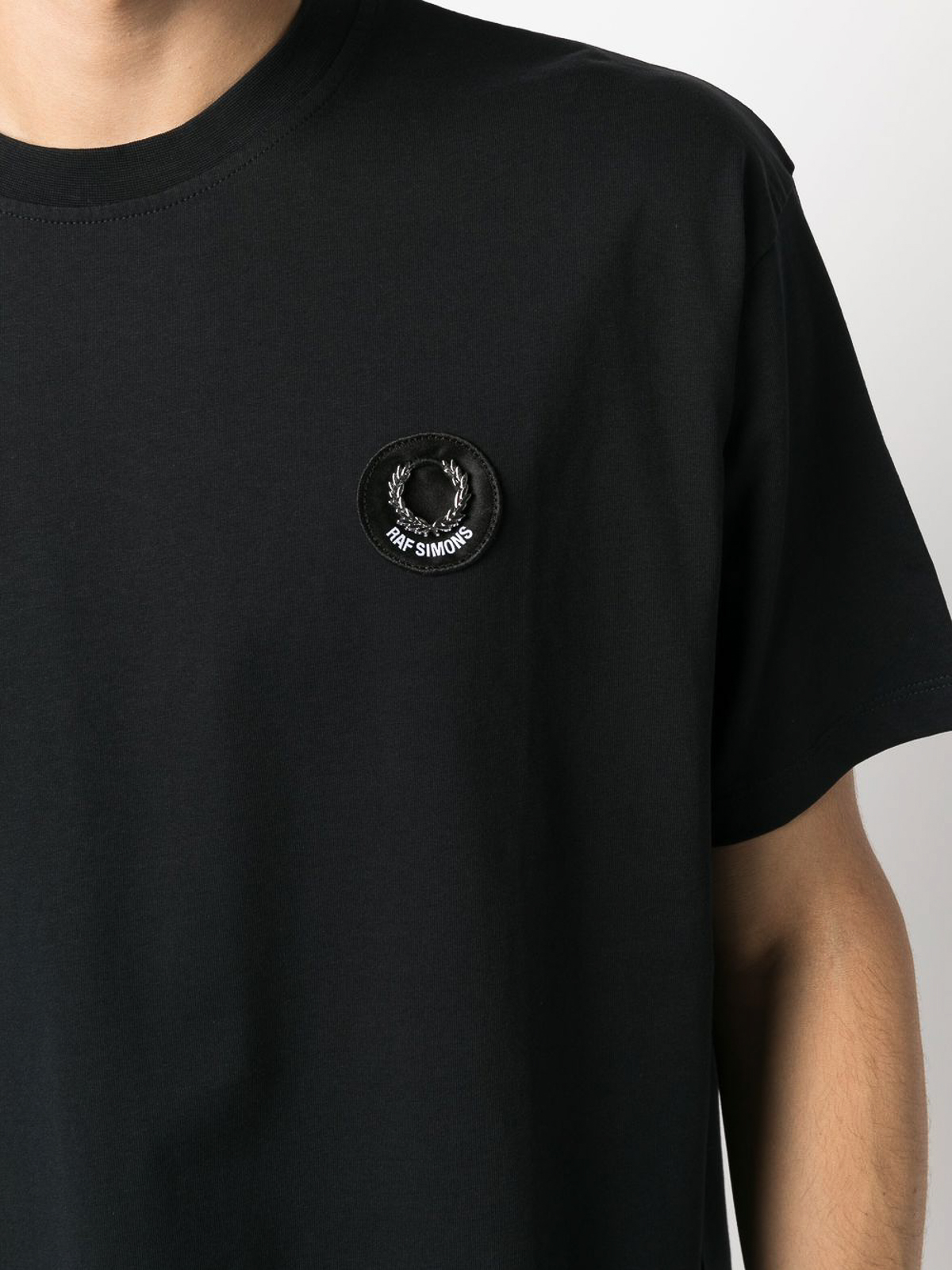 Shop Fred Perry Logo-patch Short-sleeved T-shirt In Black