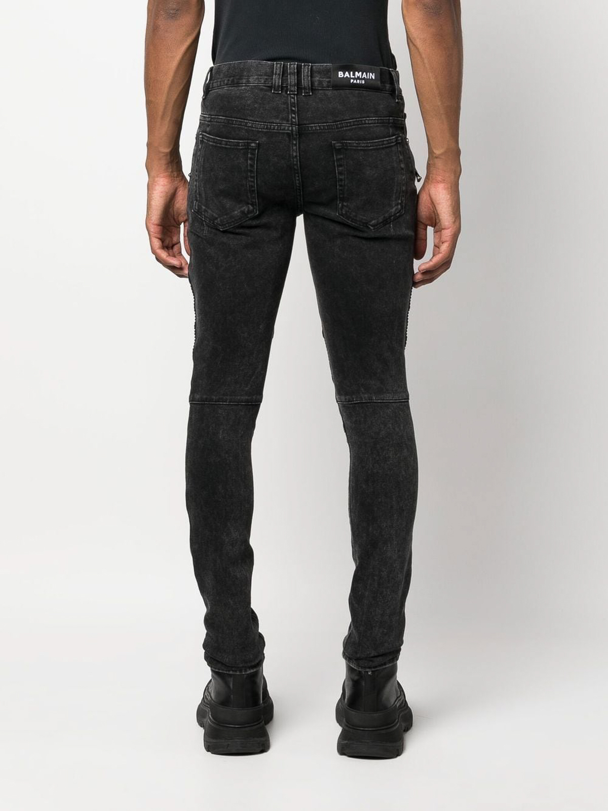 Jeans BALMAIN Classic Skinny Taille 40 Neuf Avec étiquettes - Coupe Slim, Couleur Jaune, Prix Boutique 1295$