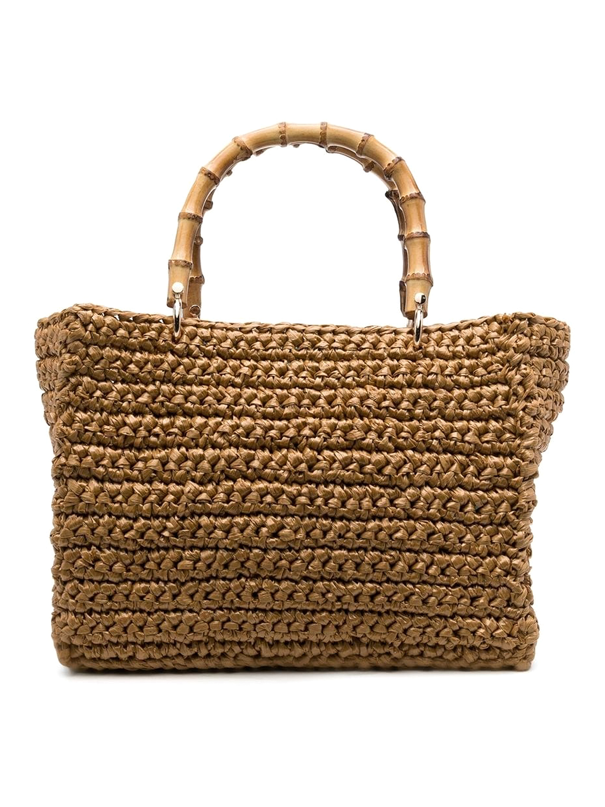 Shop Chica Venere Woven Top-handle Bag In Beige