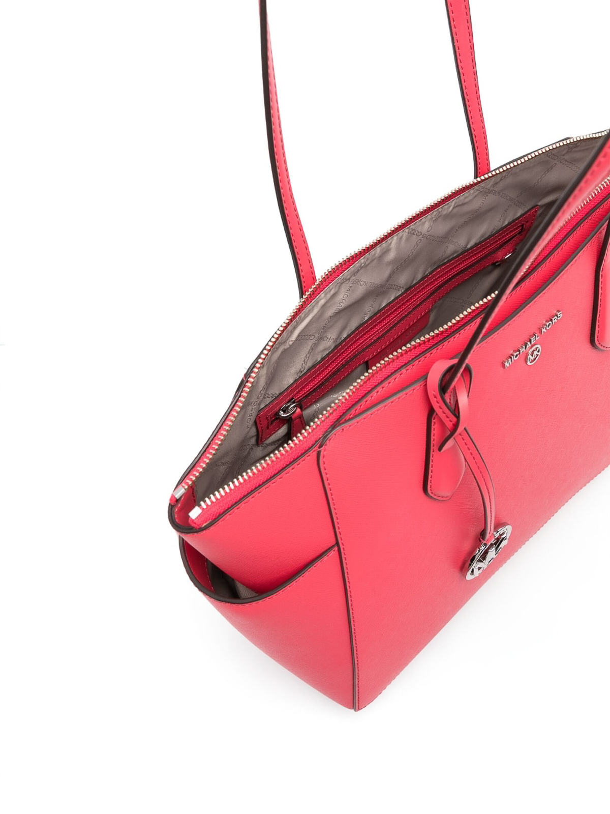 Michael Kors Medium Marilyn Leather Tote Bag In Pink