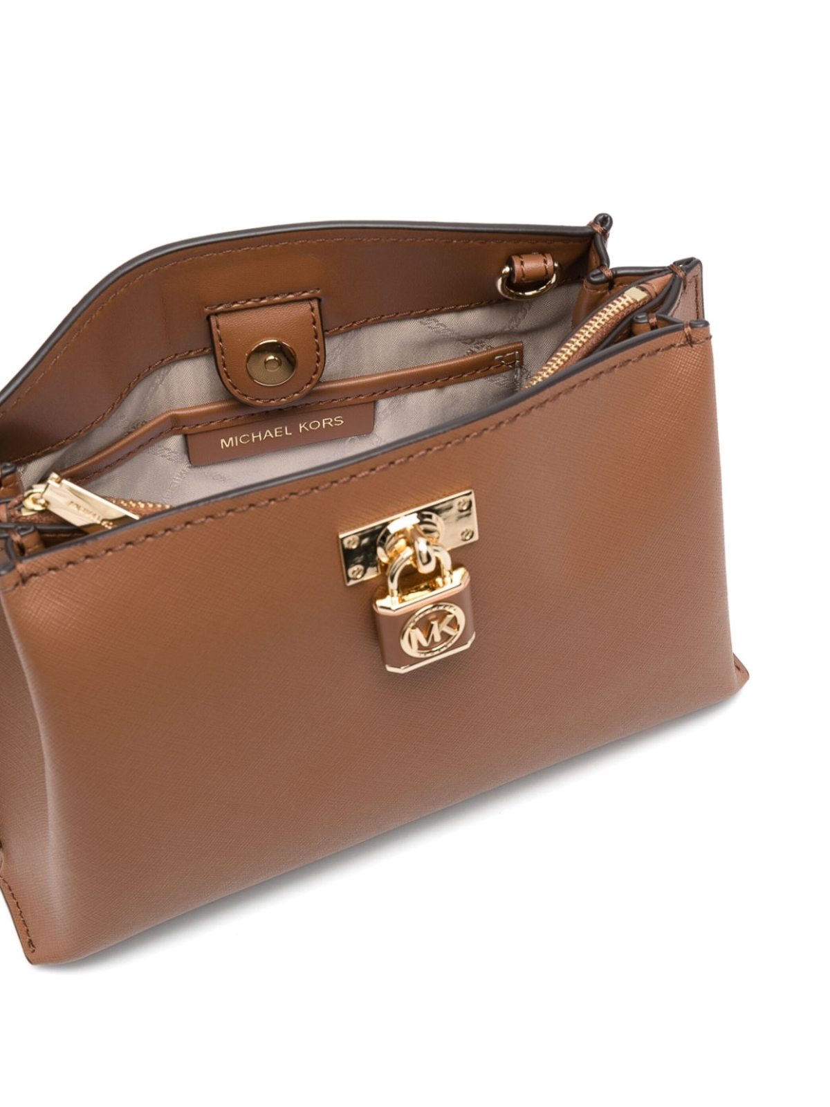 Michael Kors Padlock-Detail Leather Tote Bag