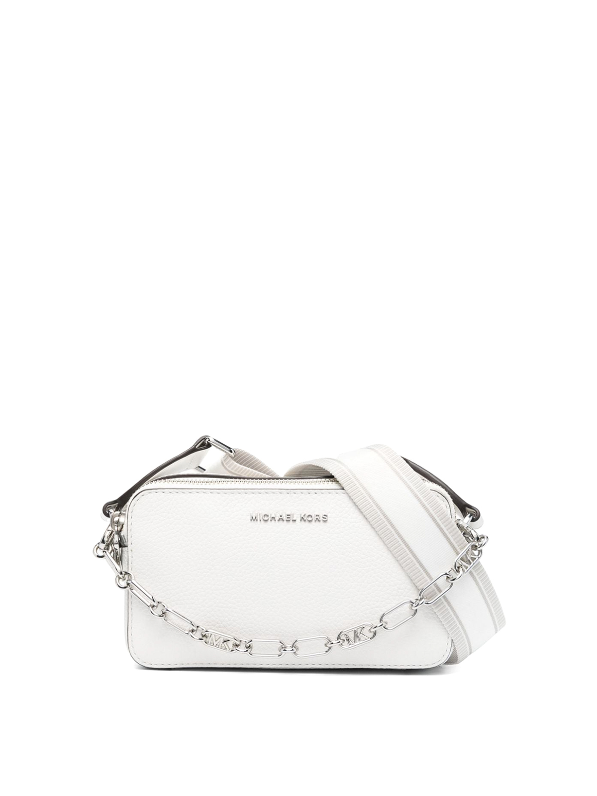 Michael Kors Chain-Link Leather Crossbody Bag