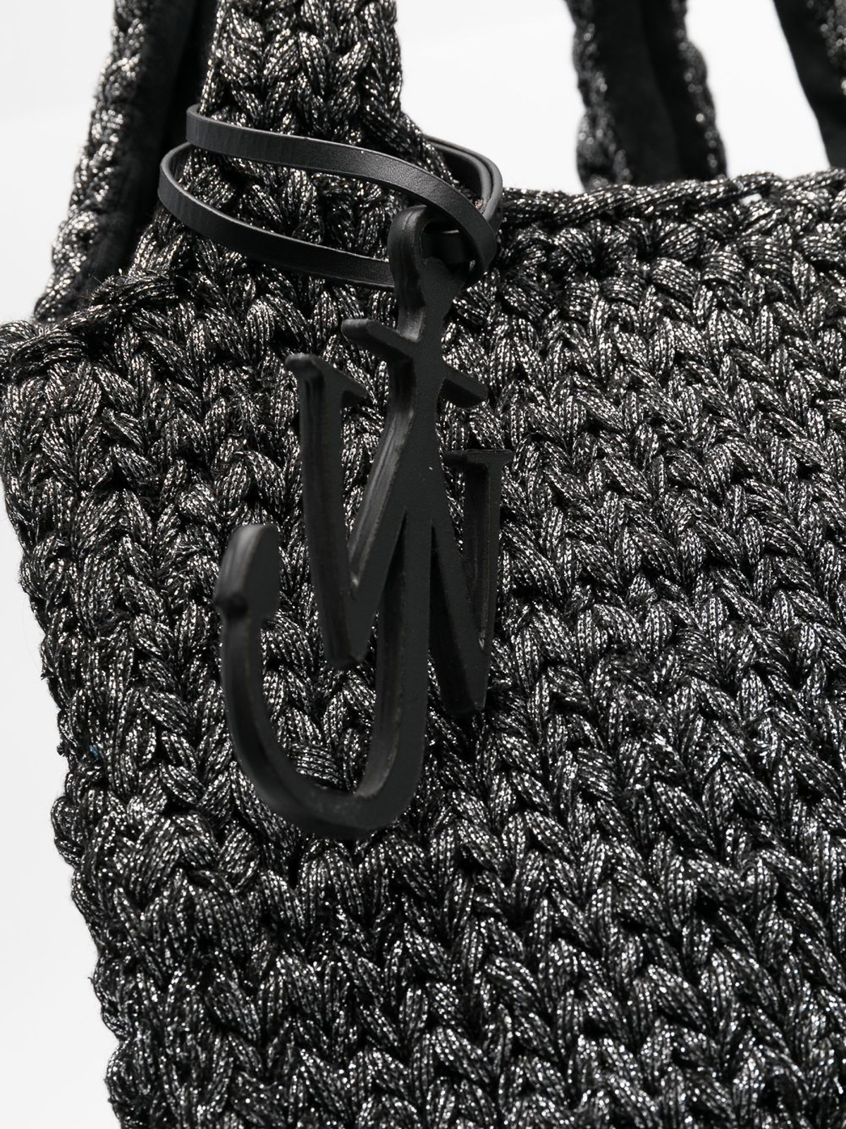 JW ANDERSON ニットバゲットバッグ　シルバーグレー JW ANDERSON ニットバゲットバッグシルバーグレー