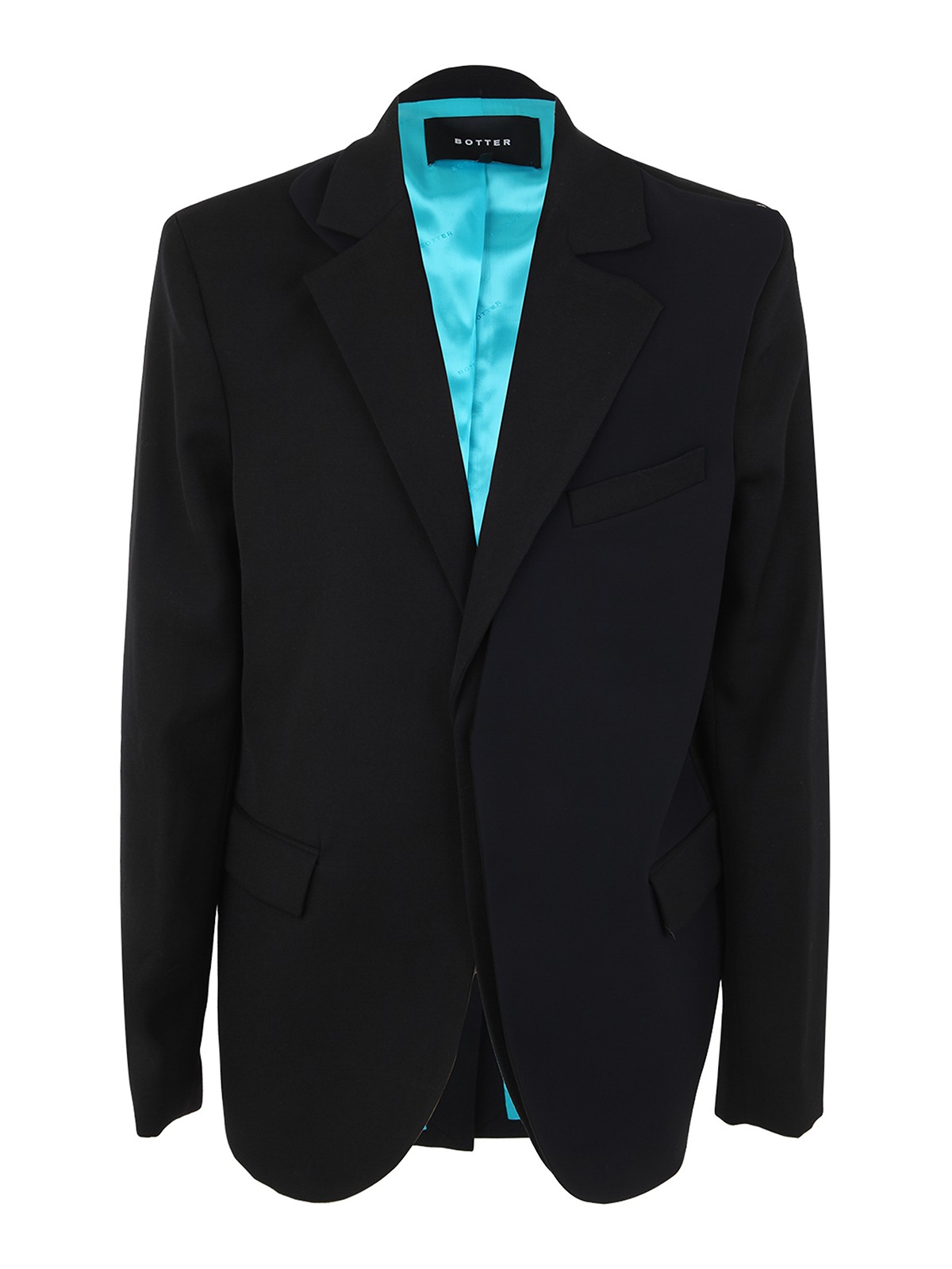 Botter Dive Closure Blazer With Front Panel In Black