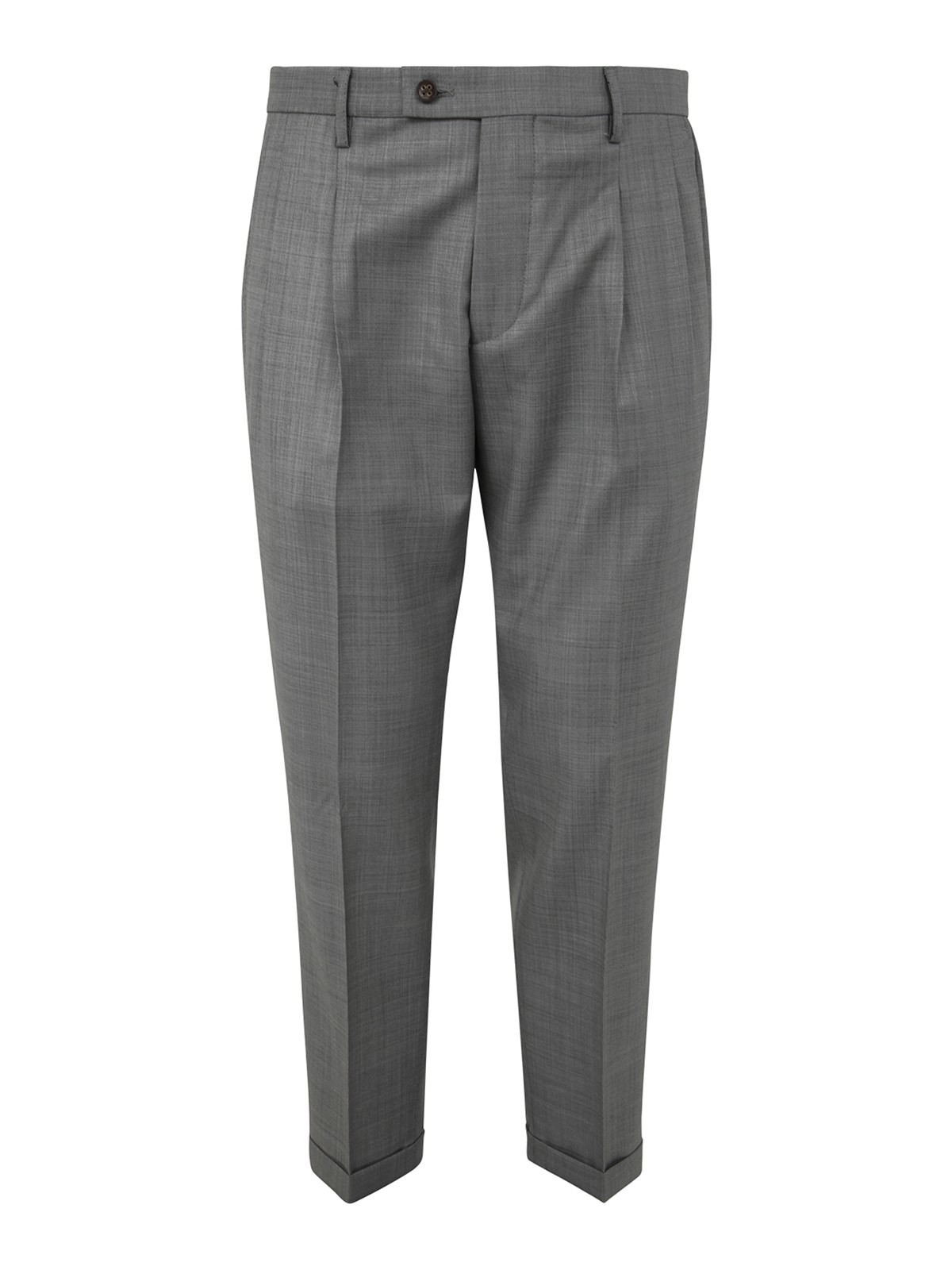 Shop Michael Coal Double Pences American Pockets Trousers In Grey