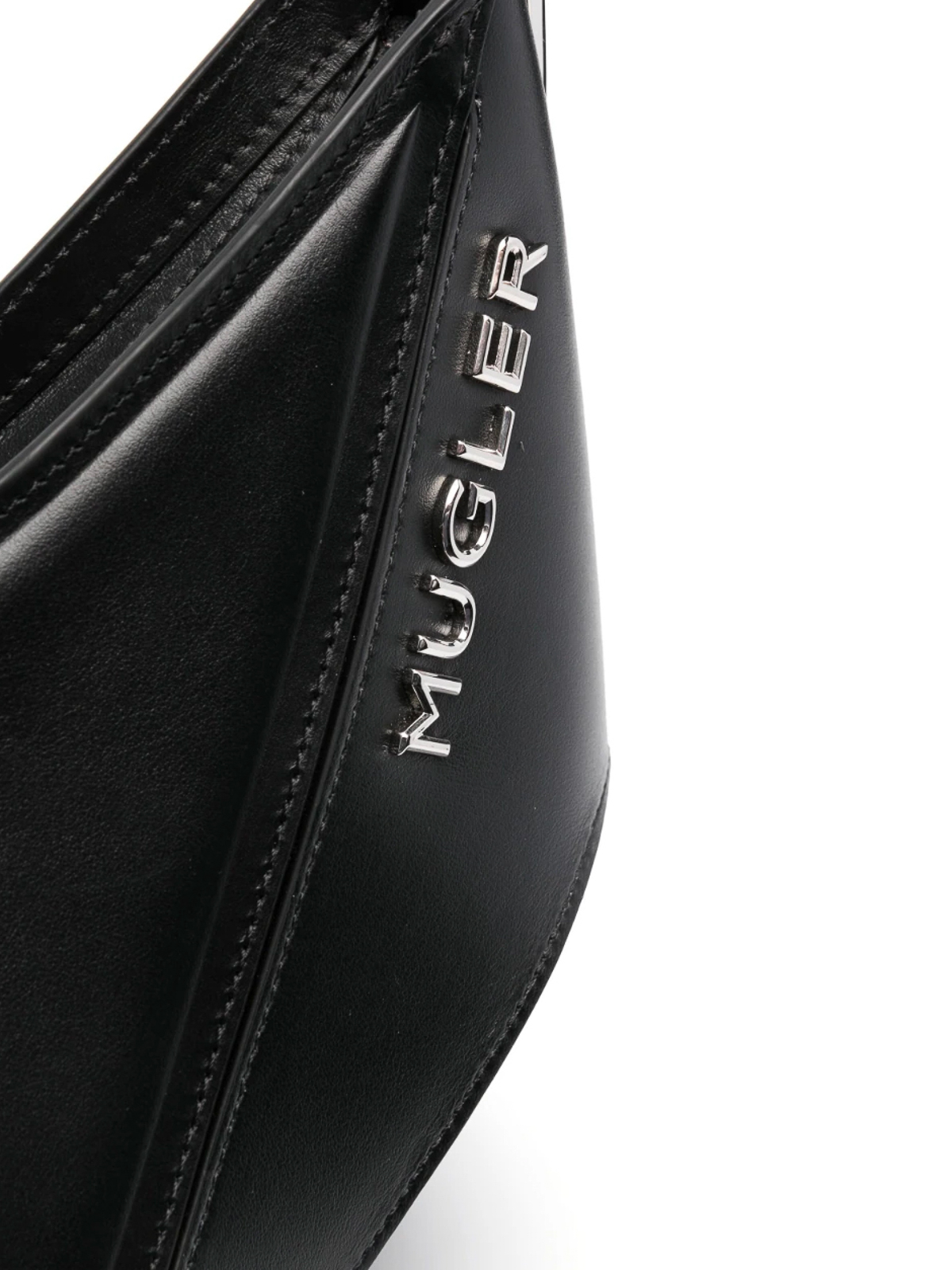 Shop Mugler Leather Bag In Black