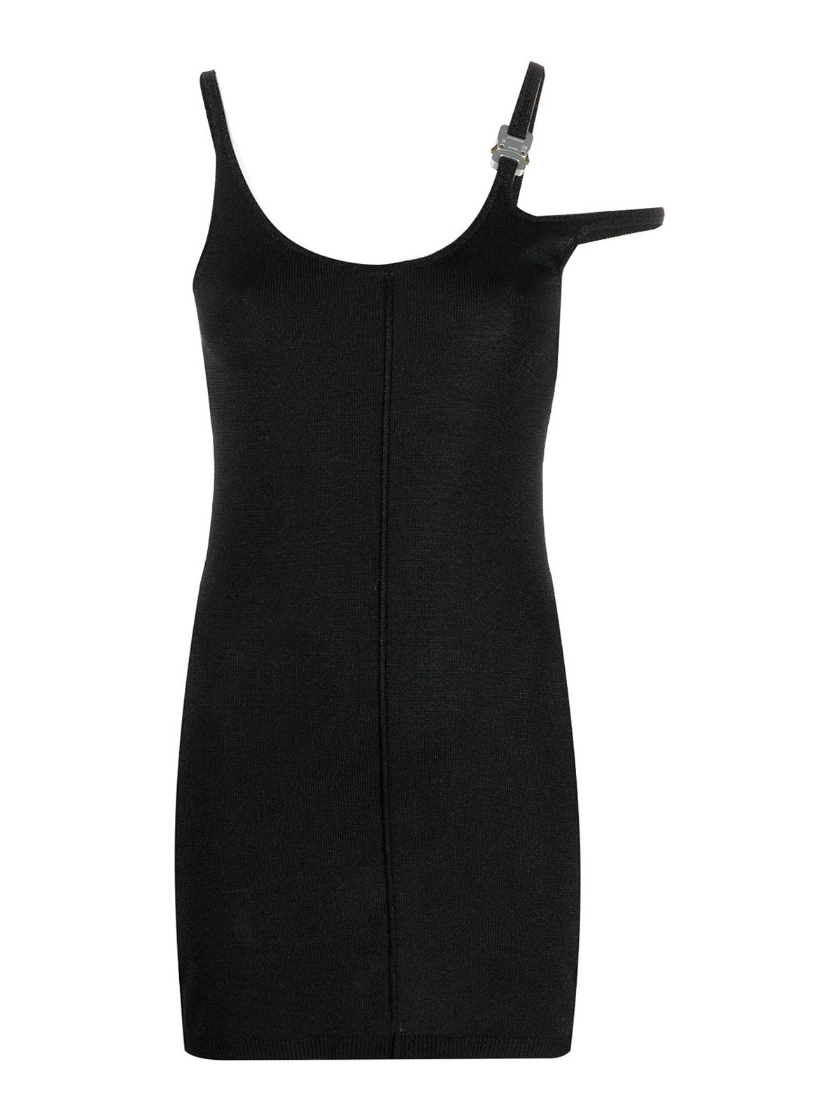 Shop Alyx 1017  9sm Ribbed Sleeveless Dress In Negro