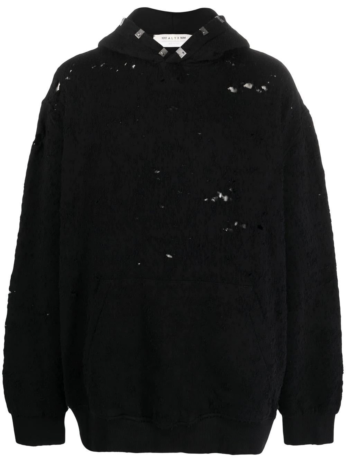 あっぷる 1017 Alyx 9sm distressed pullover hoodie | AAUSW0175FA01BLK0001