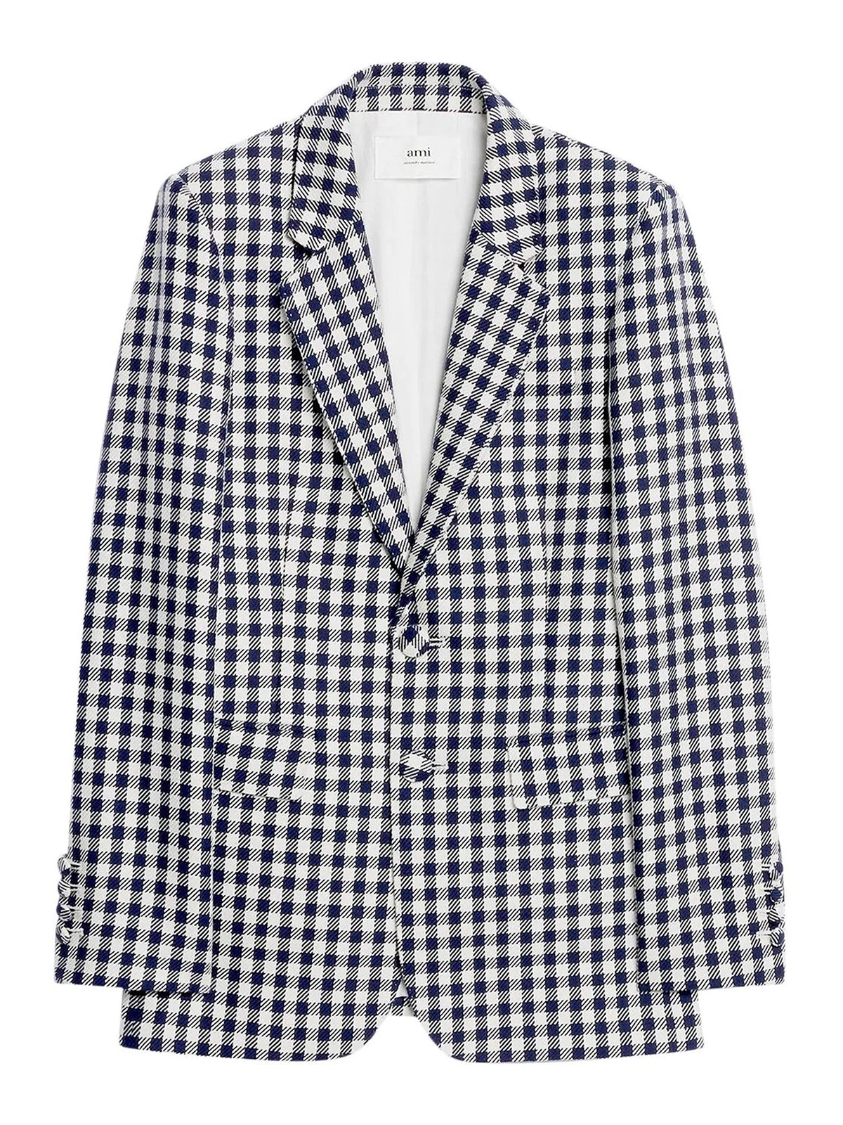 Ami Paris Ami paris gingham single-breasted blazer