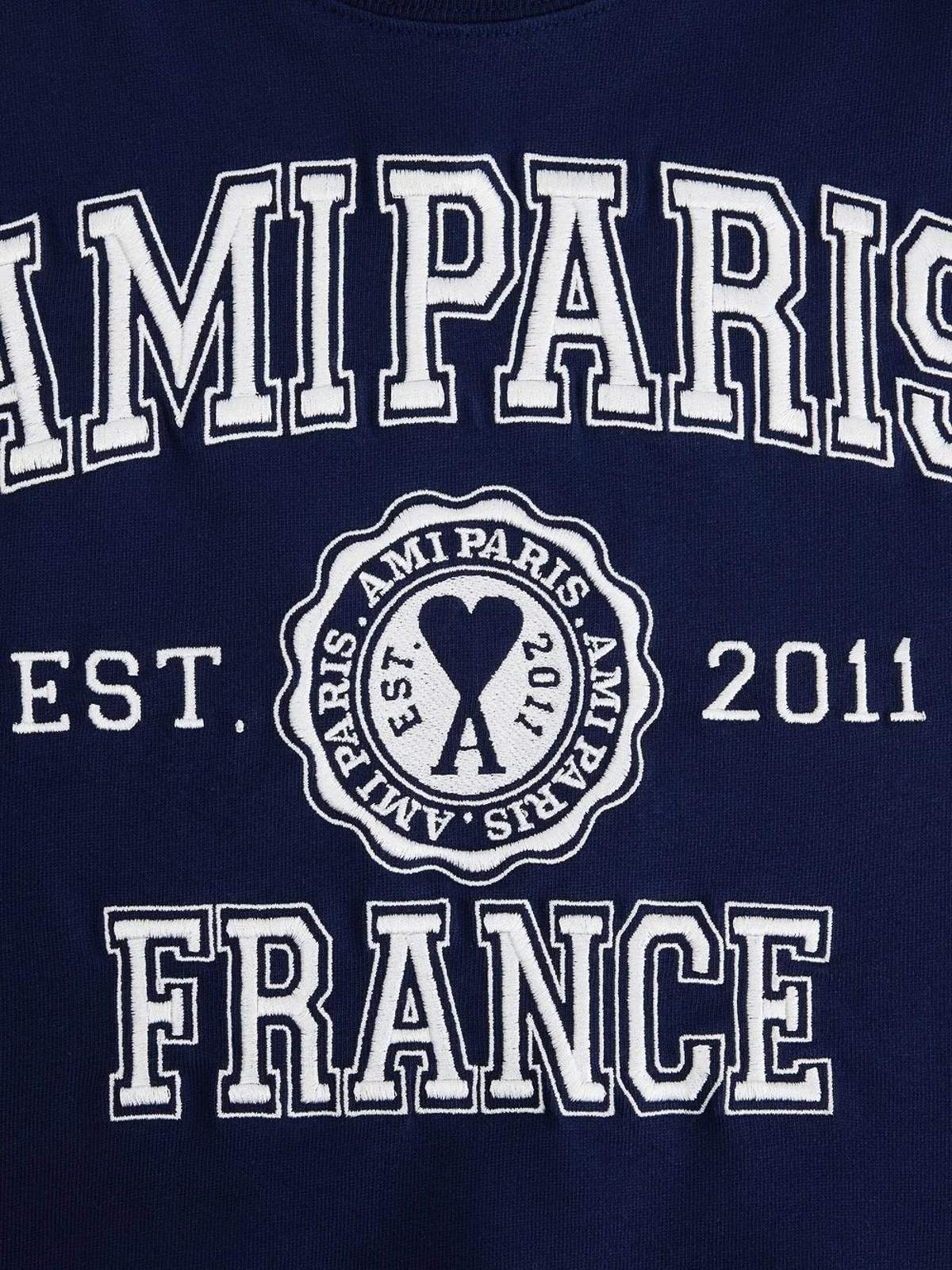 ami paris Tシャツ Mサイズ 紺色 Ami Paris Tシャツ - ダークブルー | FTS008726491 | THEBS