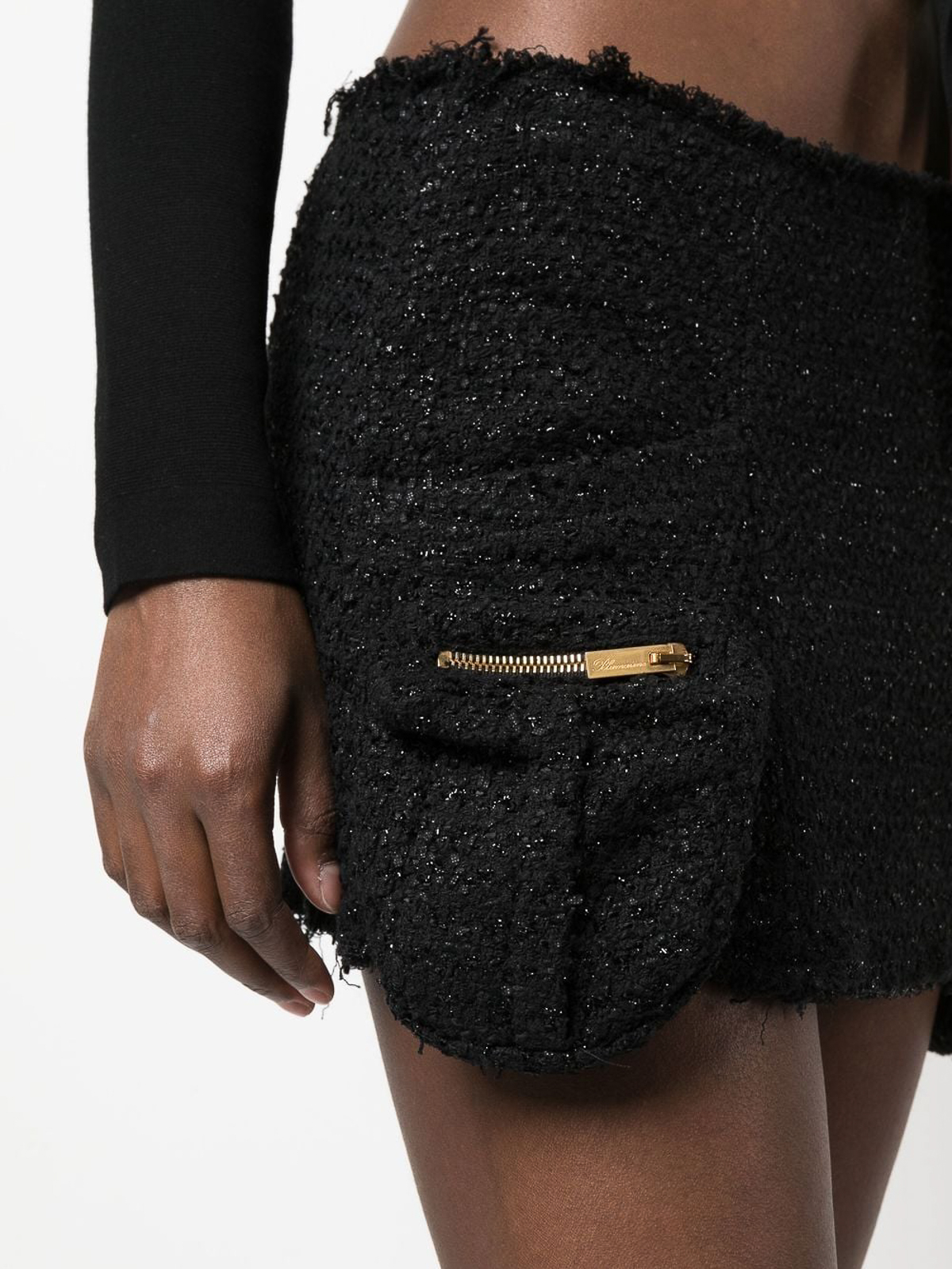 Blumarine Blumarine flap-pocket boucl miniskirt | 2G132AN0990