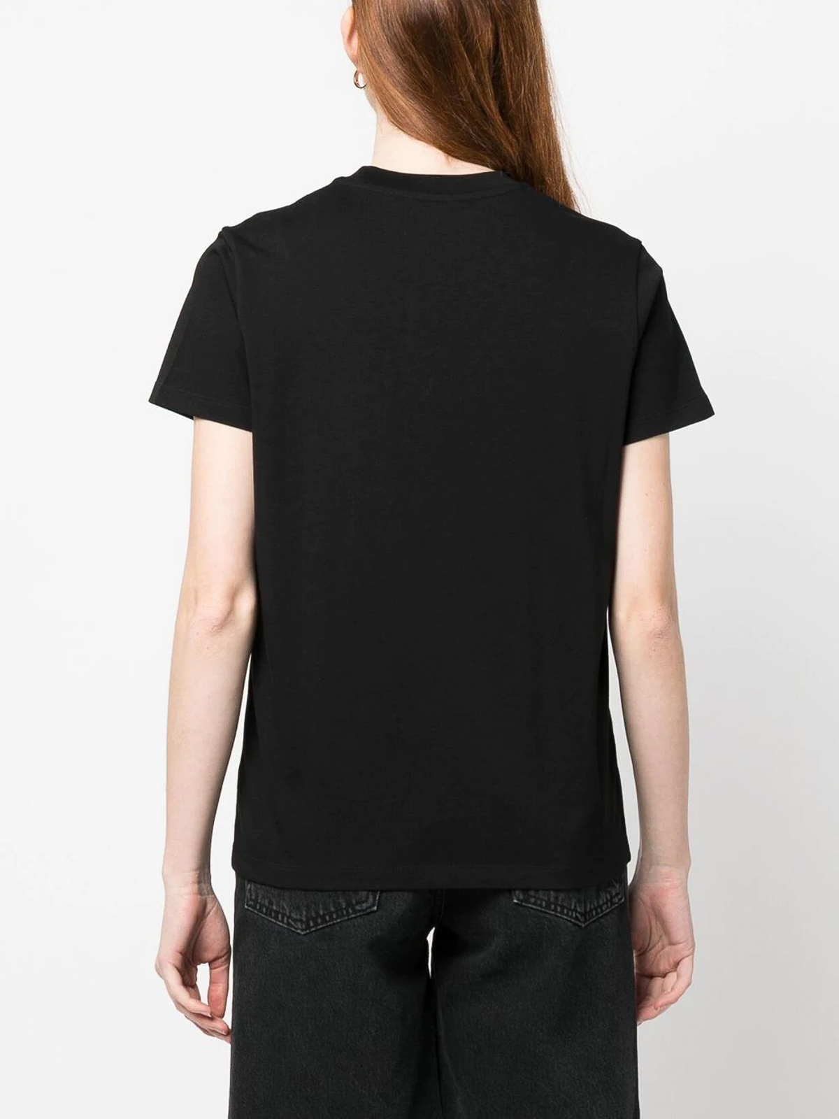 Moncler T-shirt With Patch And Logo Print In Black (black)