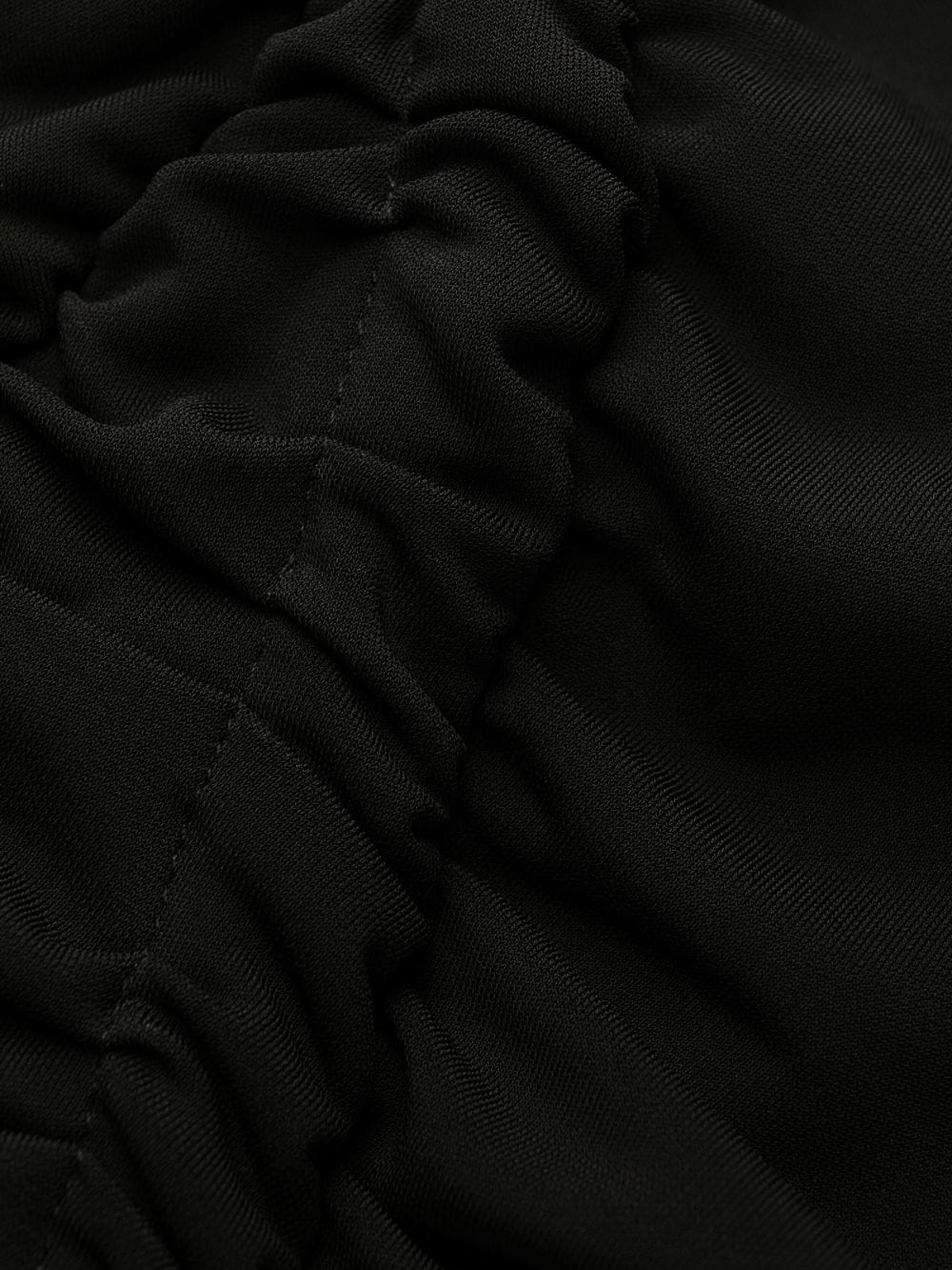 Shop Off-white Vi-crepe Mini Dress In Negro