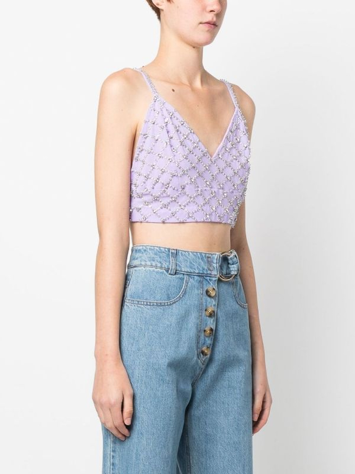 Shop Embellished Cropped Cami Top Online