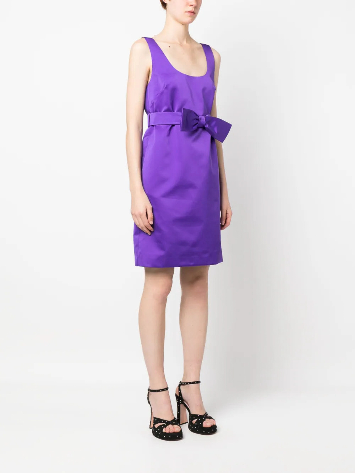 Knee length dresses P.A.R.O.S.H. - Parosh bow-detail satin dress