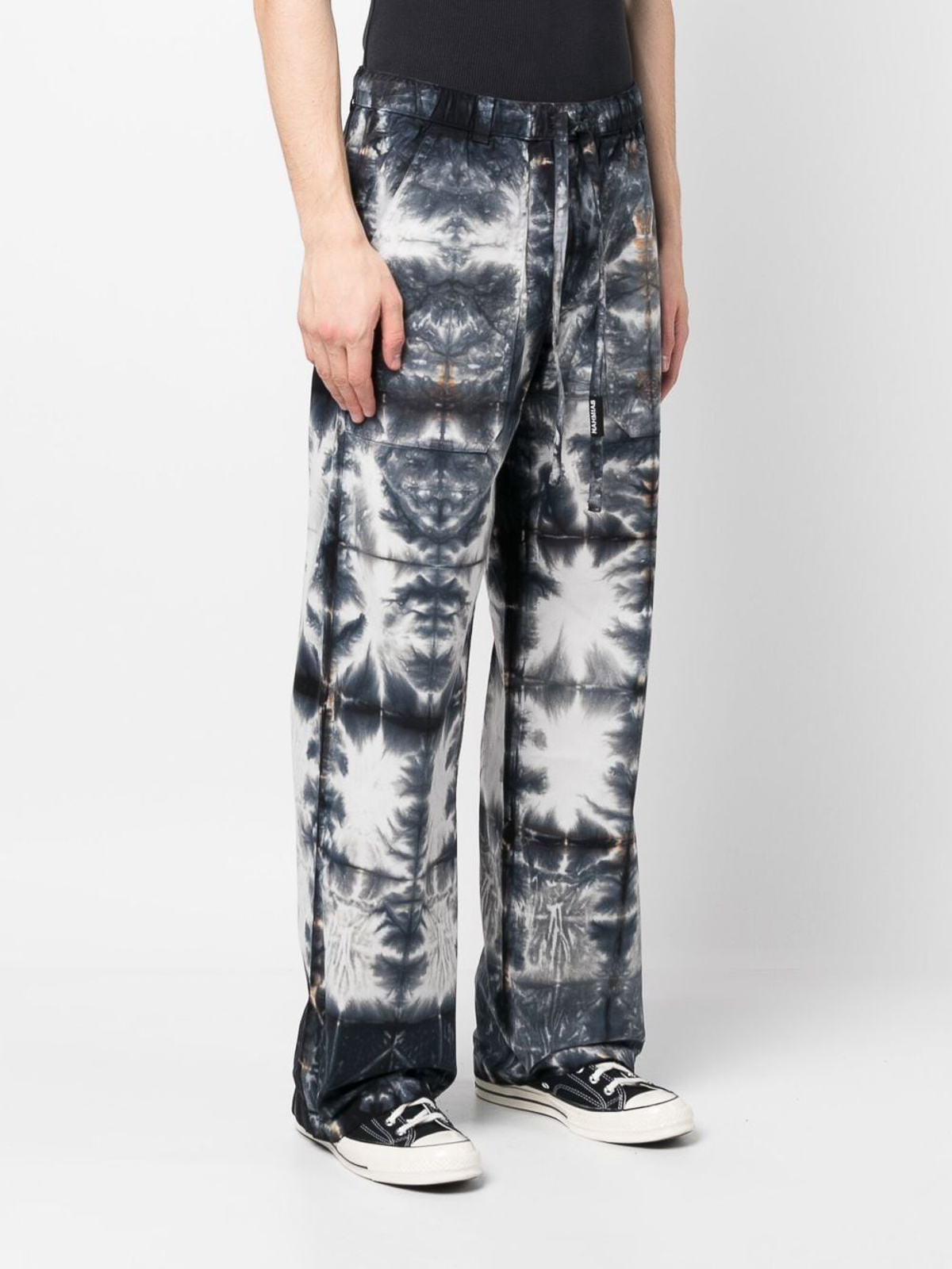 Suzie Blue Abstract Tie-Dye Bali Trousers - Blue - Flagship Boutique