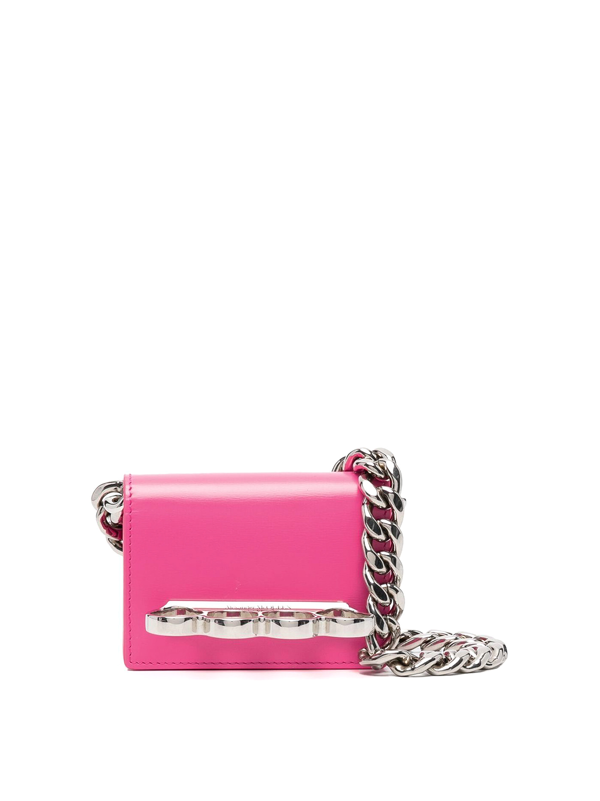 Shop Alexander Mcqueen The Four Ring Leather Micro Bag In Multicolor