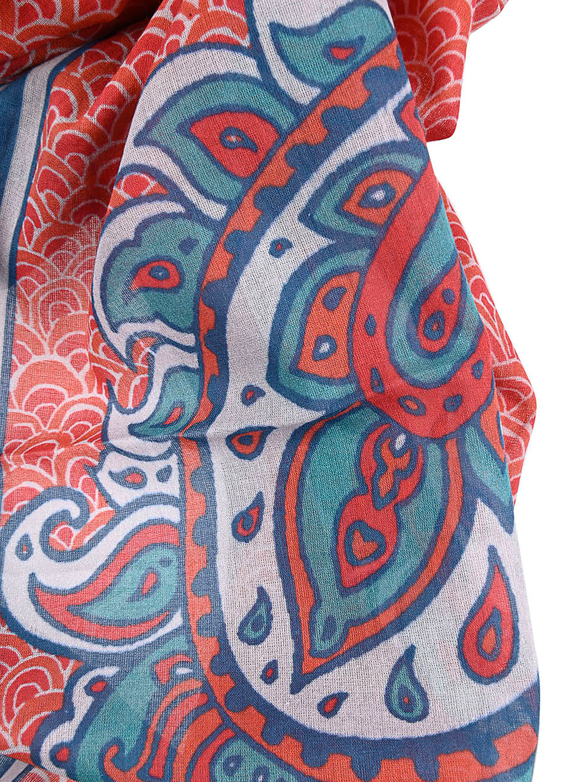 Shop Patchouli Printed Cotton Stole In Red