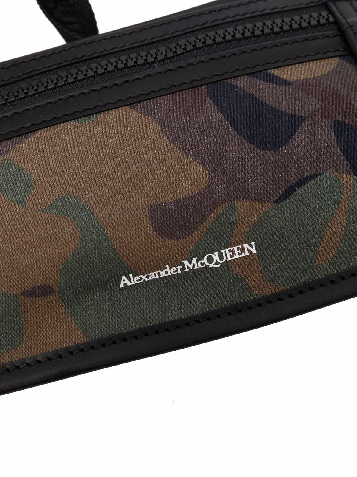 Shop Alexander Mcqueen Bumbag 28 Camouflage Belt Bag In Verde