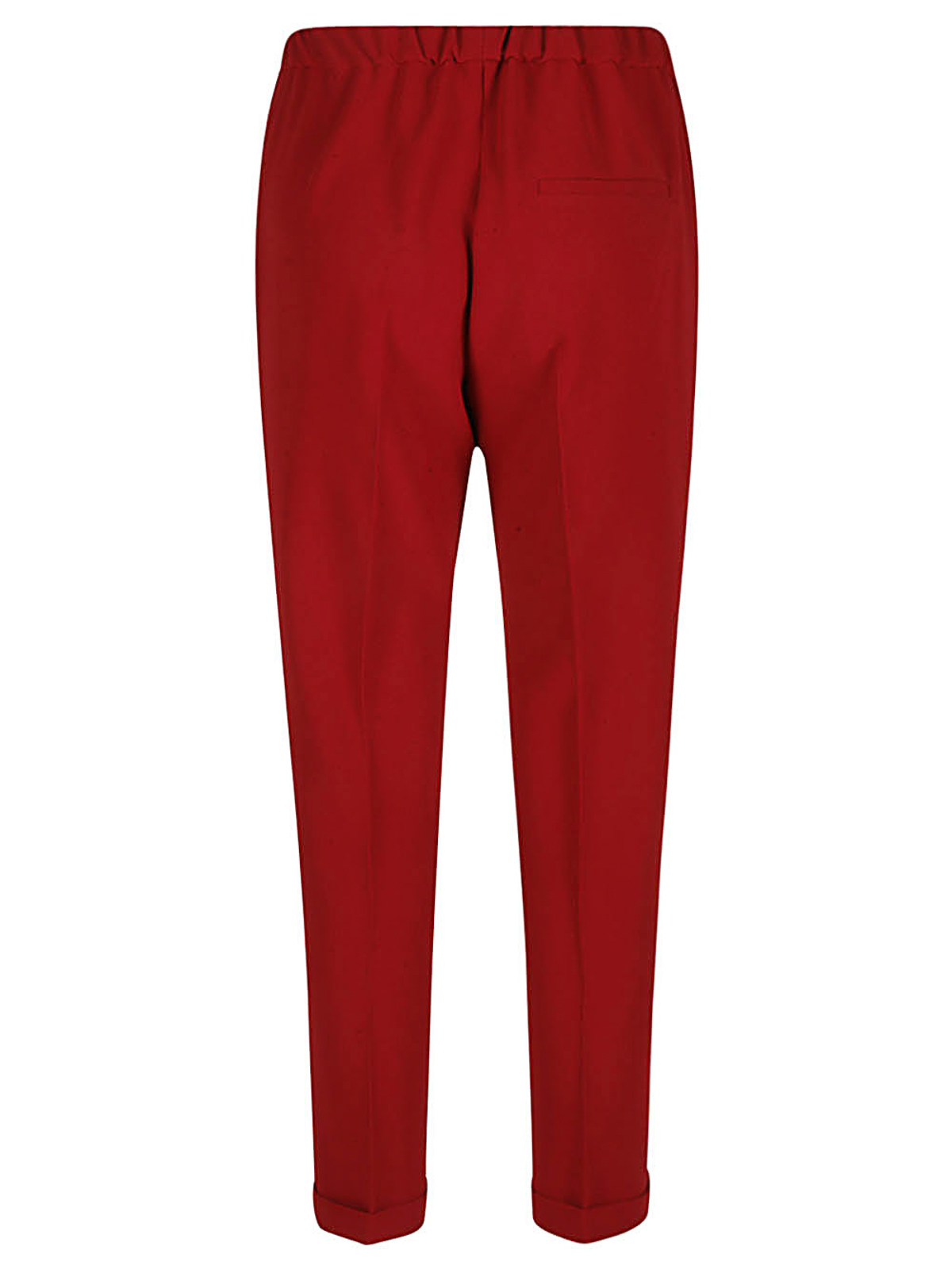 Shop Alberto Biani Cady Drawstring Trousers In Red