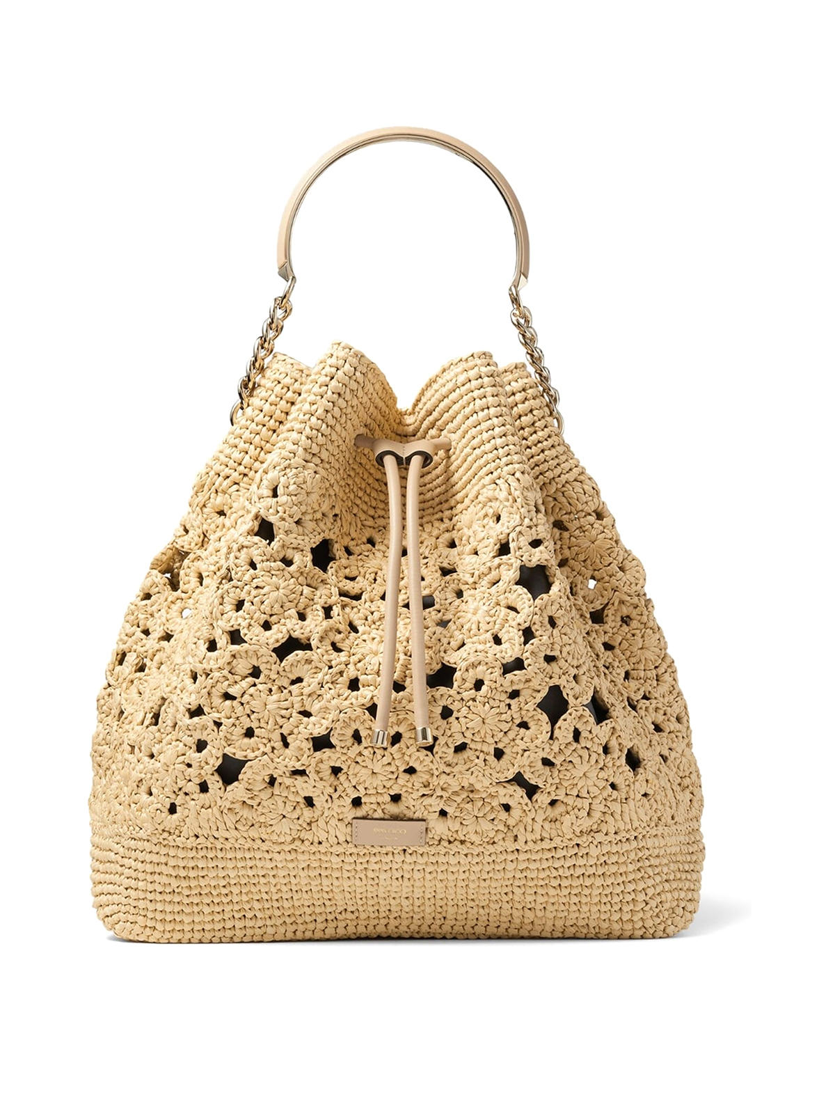 Jimmy Choo Bon bon maxi crochet bucket bag