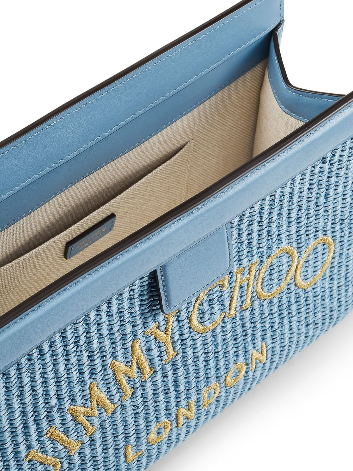 Jimmy Choo クラッチバッグ - ブルー|VARENNEPOUCHBXESMOKYBLUELIGHTGOLD